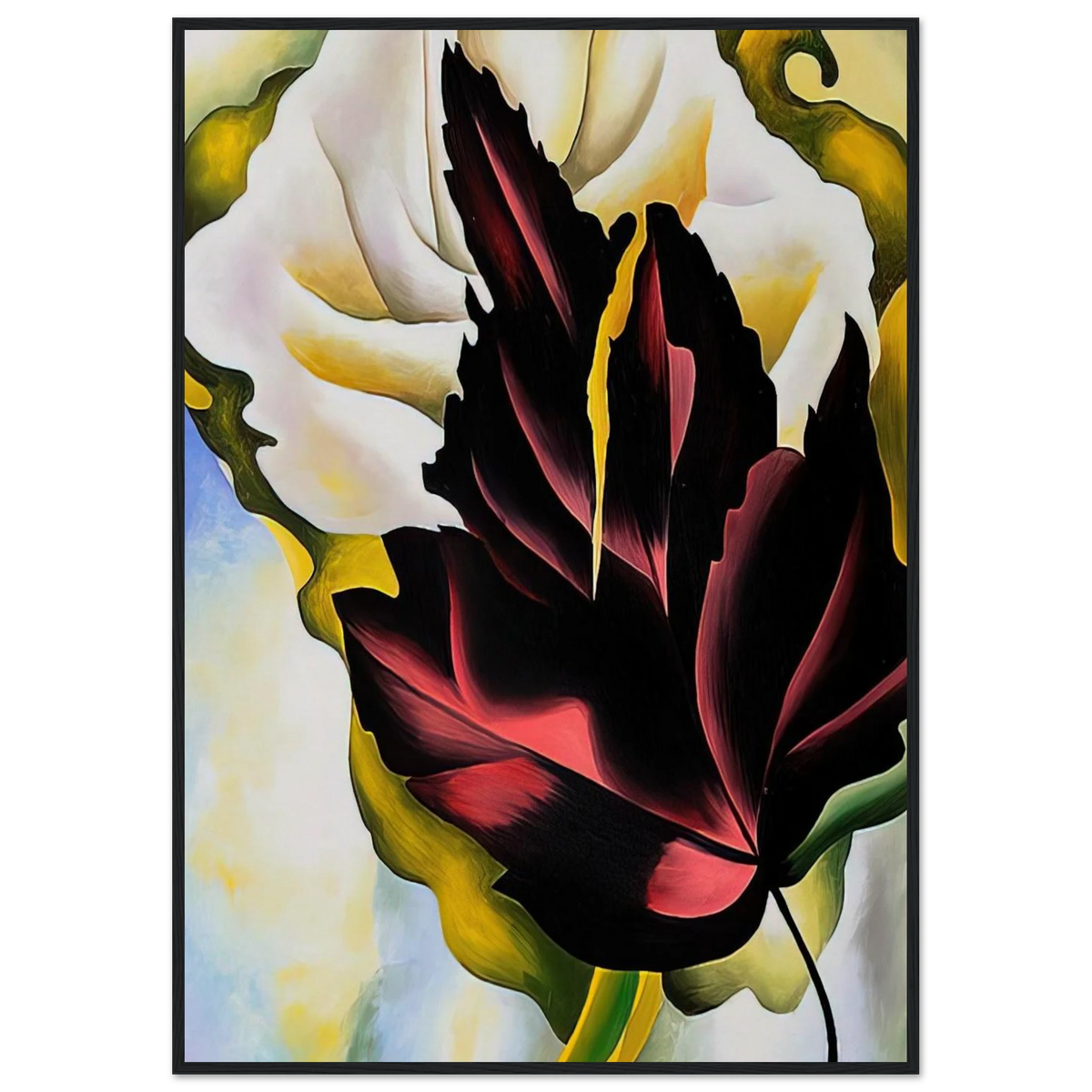 Pattern Leaves Framed Poster | Georgia O'Keeffe Framed Prints Wall Art | Georgia O Keeffe Prints