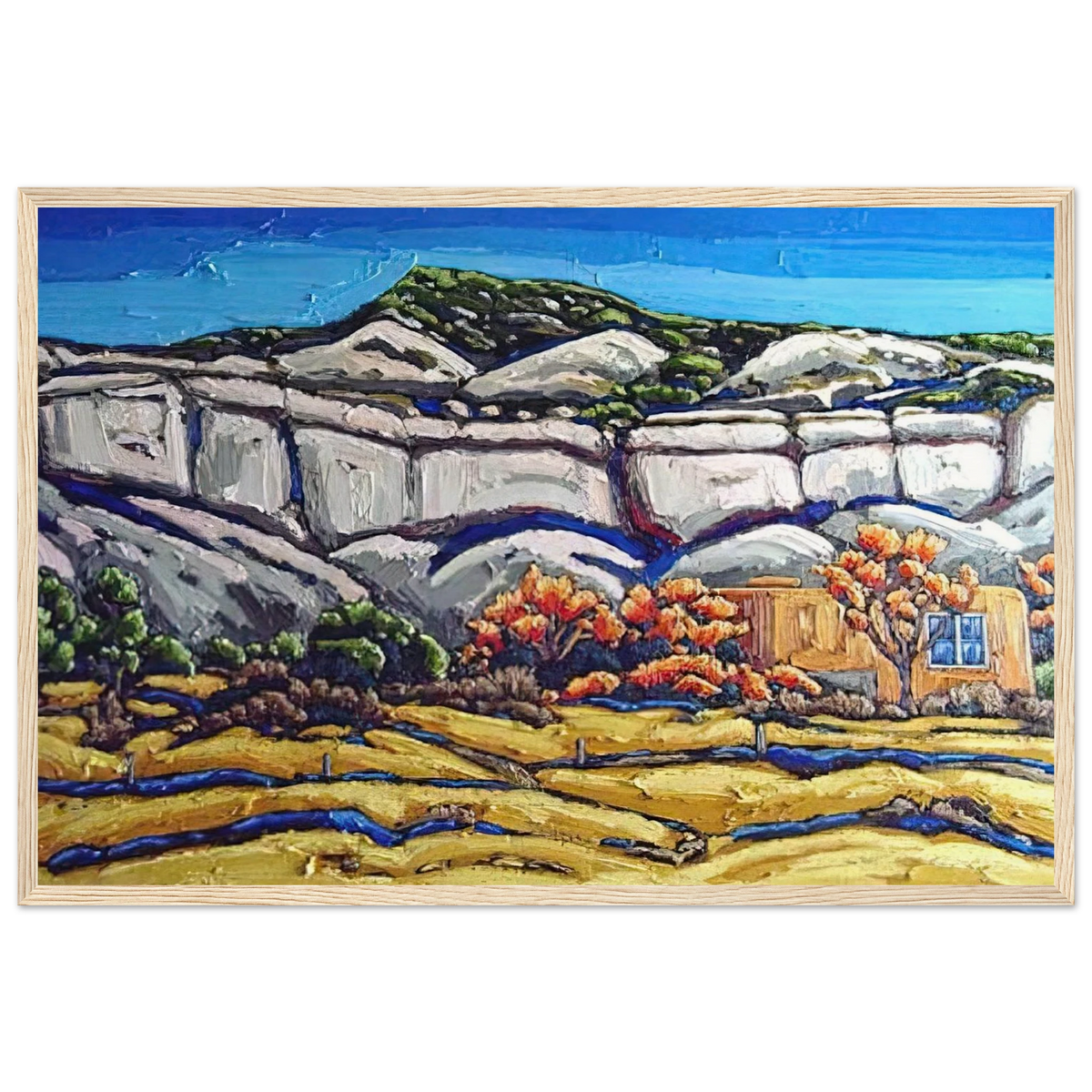 Ghost Ranch Painting Framed Poster | Georgia O'Keeffe Framed Prints Wall Art | Georgia O Keeffe Prints