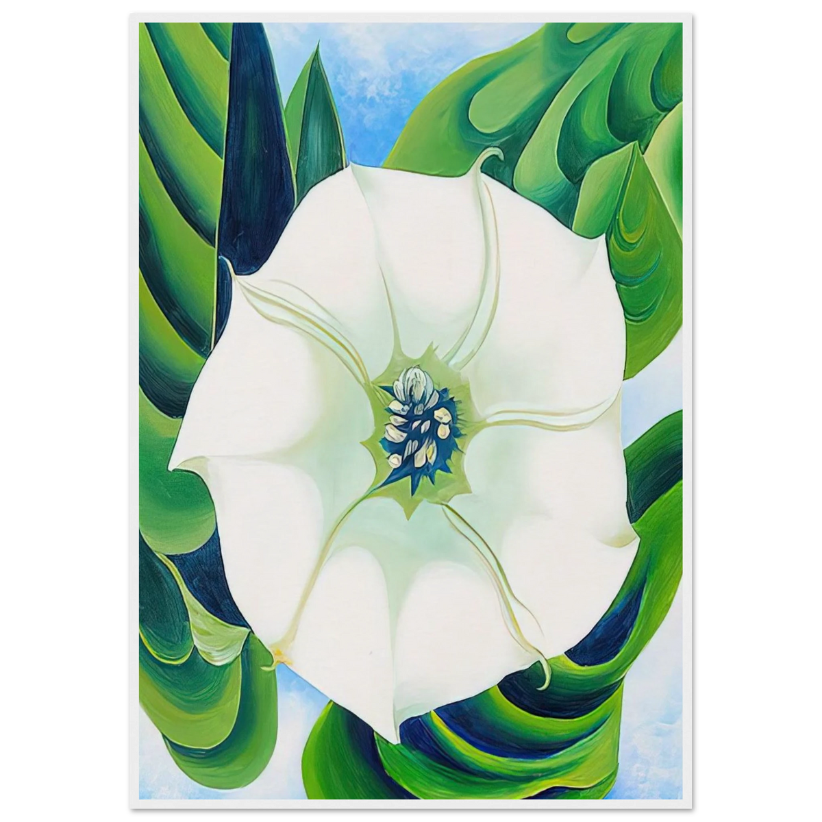 Jimson Weed Framed Poster | Georgia O'Keeffe Framed Prints Wall Art | Georgia O Keeffe Prints