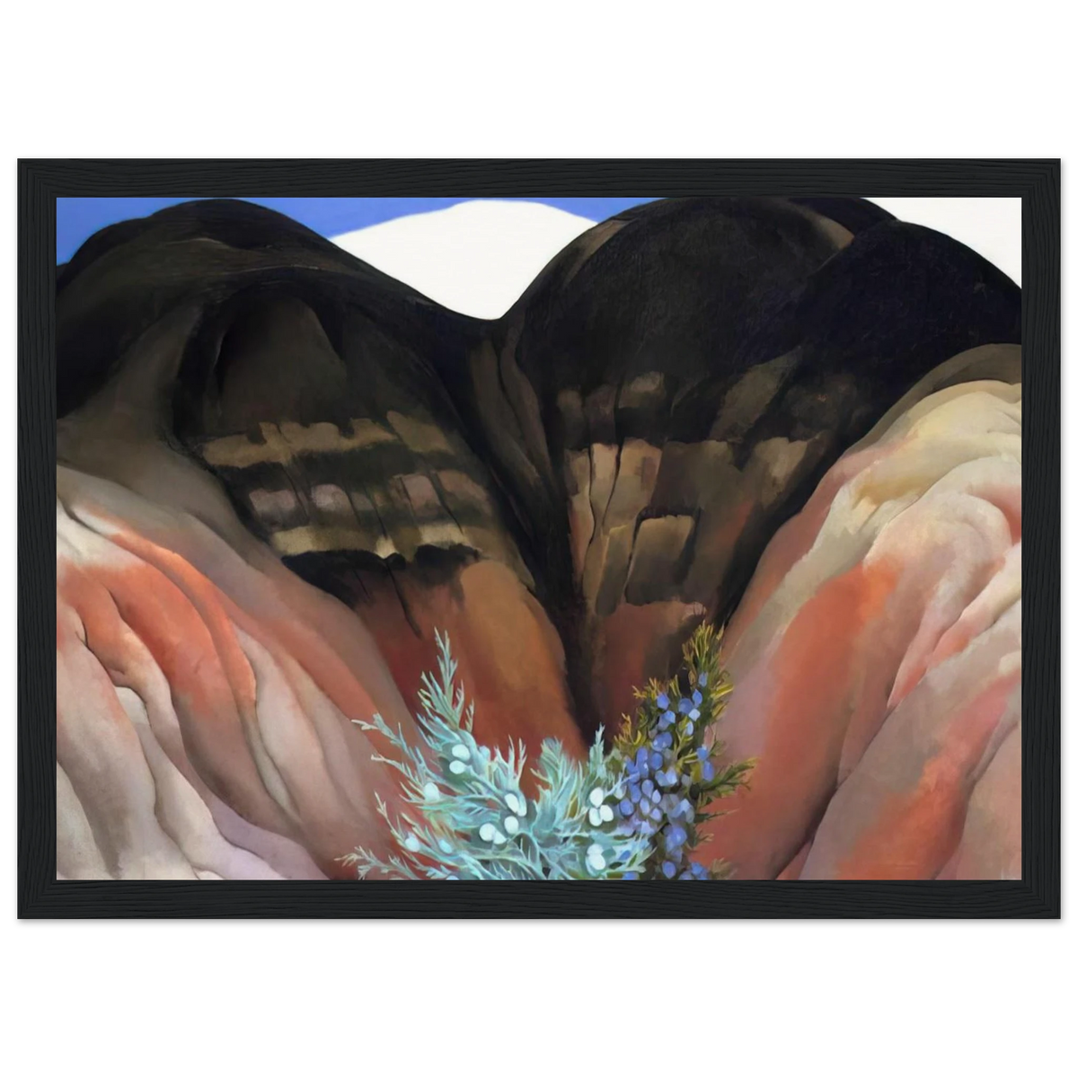 Black Hills with Cedar Framed Poster | Georgia O'Keeffe Framed Prints Wall Art | Georgia O Keeffe Prints
