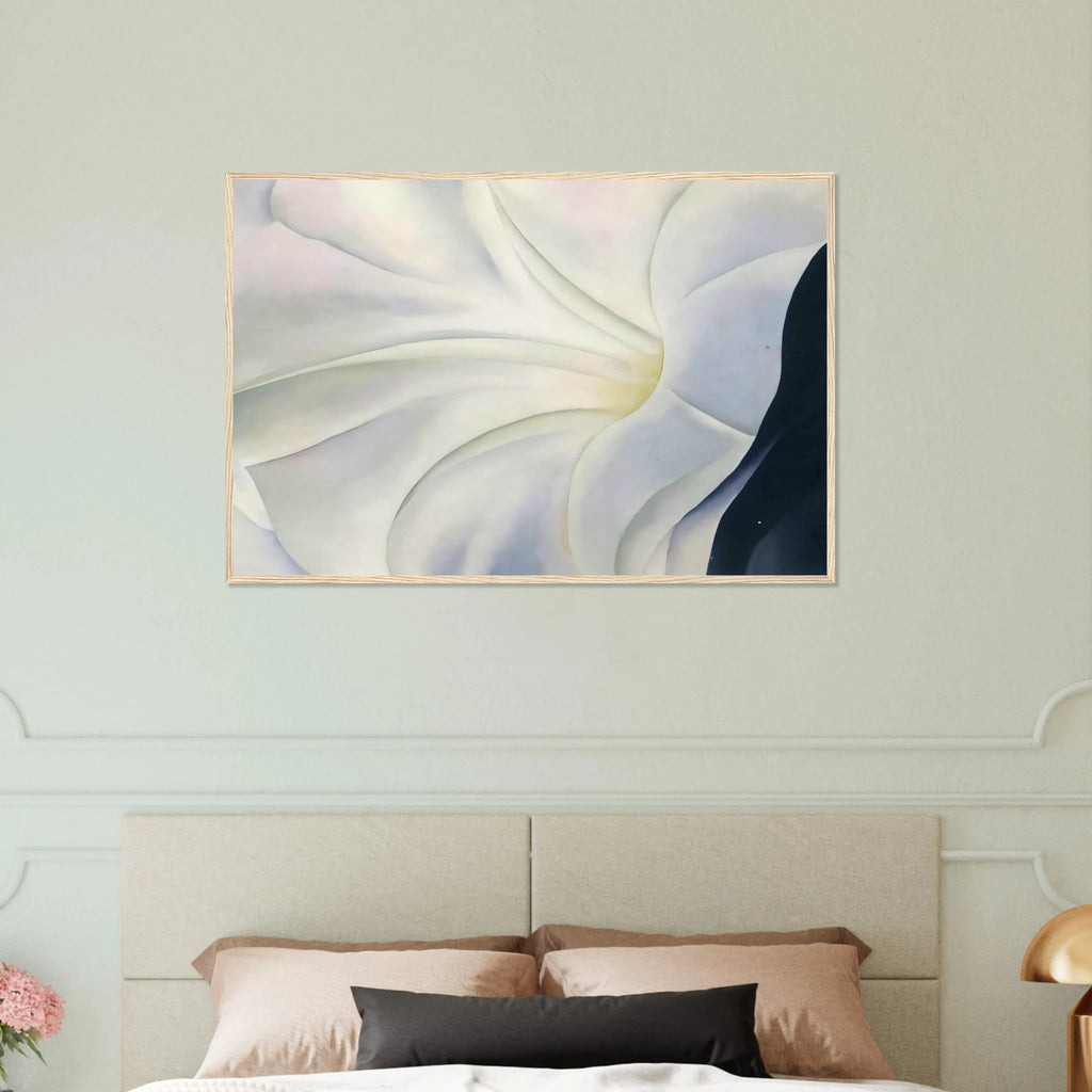 Morning Glory with Black Framed Poster | Georgia O'Keeffe Framed Prints Wall Art | Georgia O Keeffe Prints