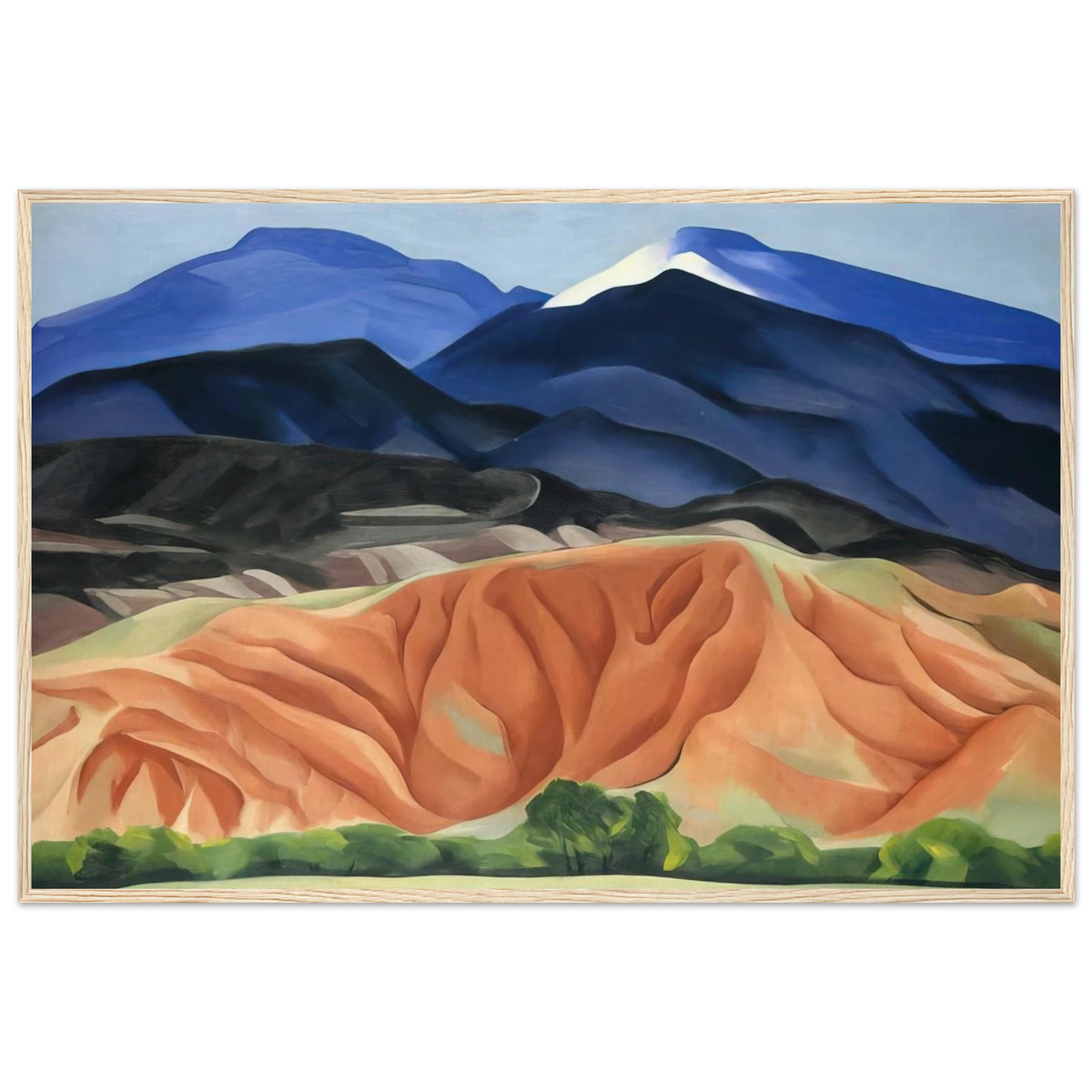 Black Mesa Landscape, New Mexico - Out Back of Mary`s II Framed Poster | Georgia O'Keeffe Framed Prints Wall Art | Georgia O Keeffe Prints