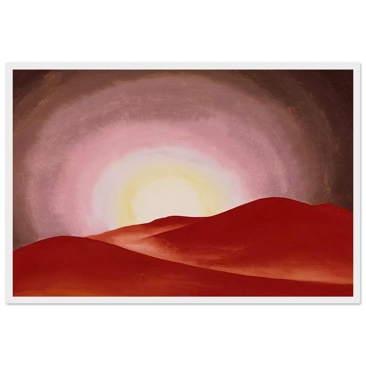 Red Hills, Lake George Framed Poster | Georgia O'Keeffe Framed Prints Wall Art | Georgia O Keeffe Prints