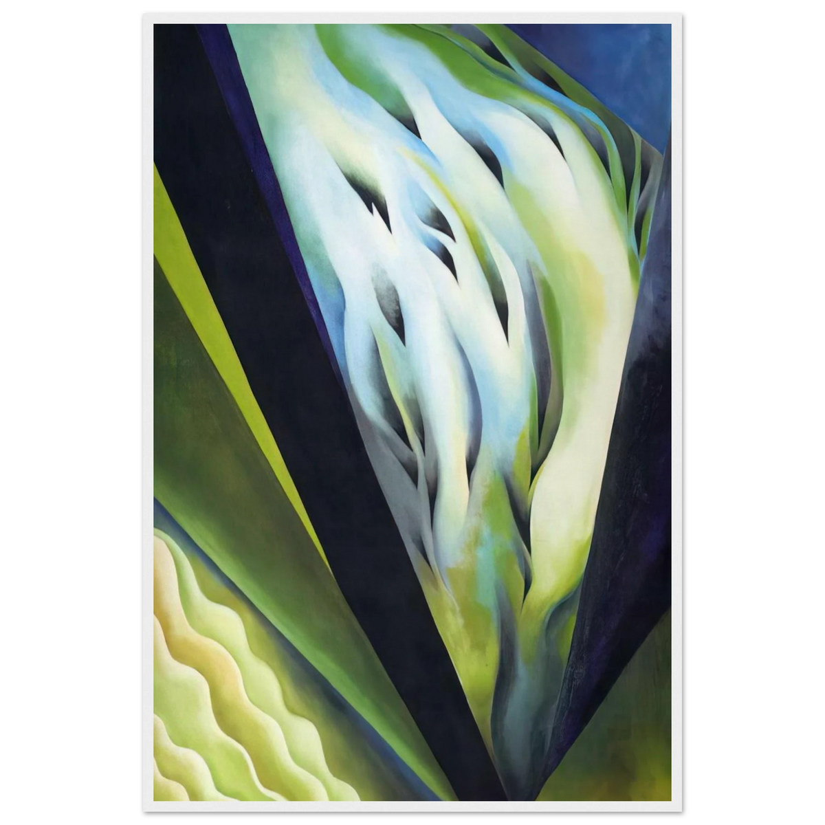 Blue and Green Music Framed Poster | Georgia O'Keeffe Framed Prints Wall Art | Georgia O Keeffe Prints