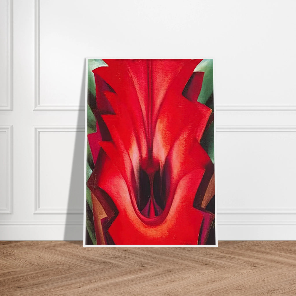 Inside Red Canna Framed Poster | Georgia O'Keeffe Framed Prints Wall Art | Georgia O Keeffe Prints