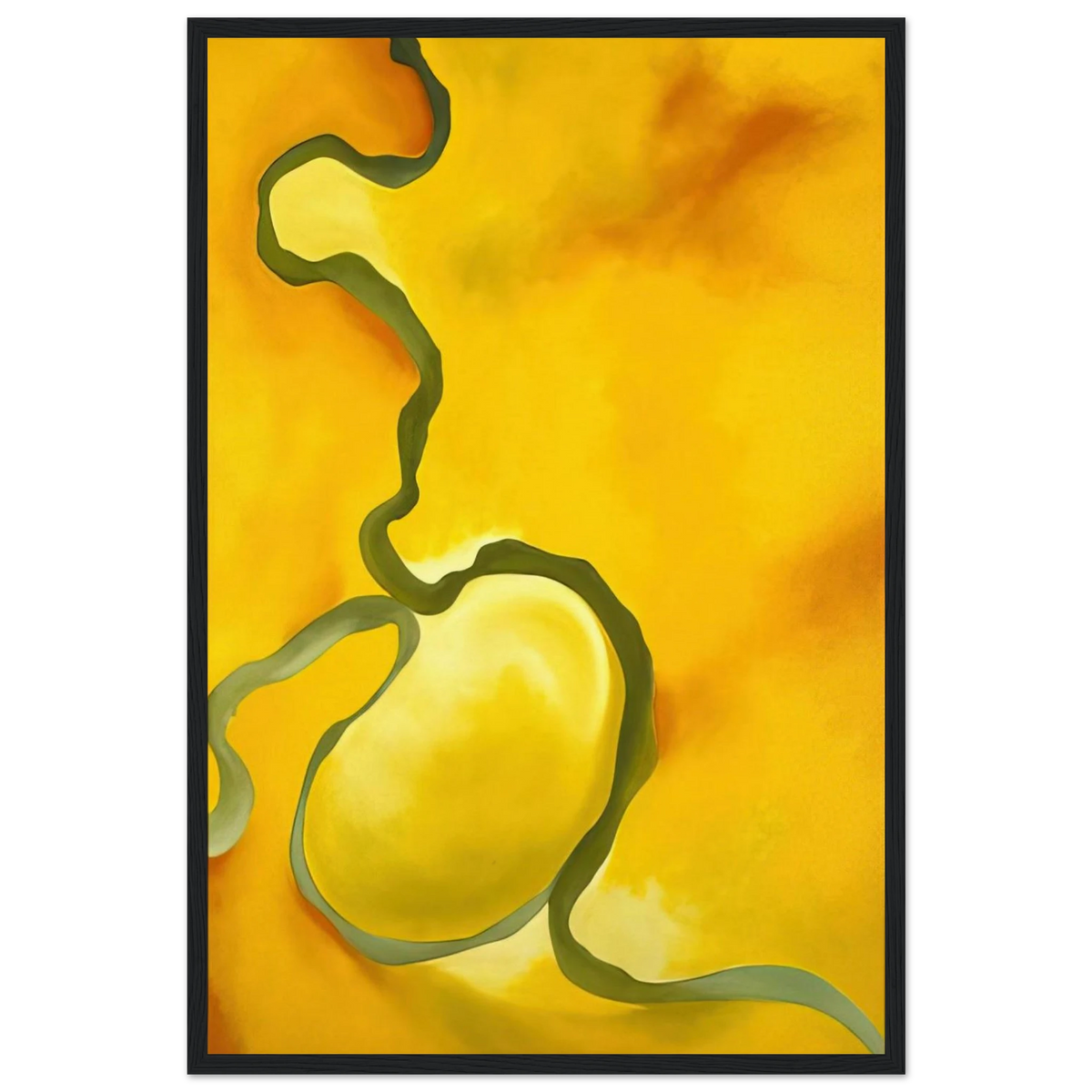Green, Yellow and Orange Framed Poster | Georgia O'Keeffe Framed Prints Wall Art | Georgia O Keeffe Prints
