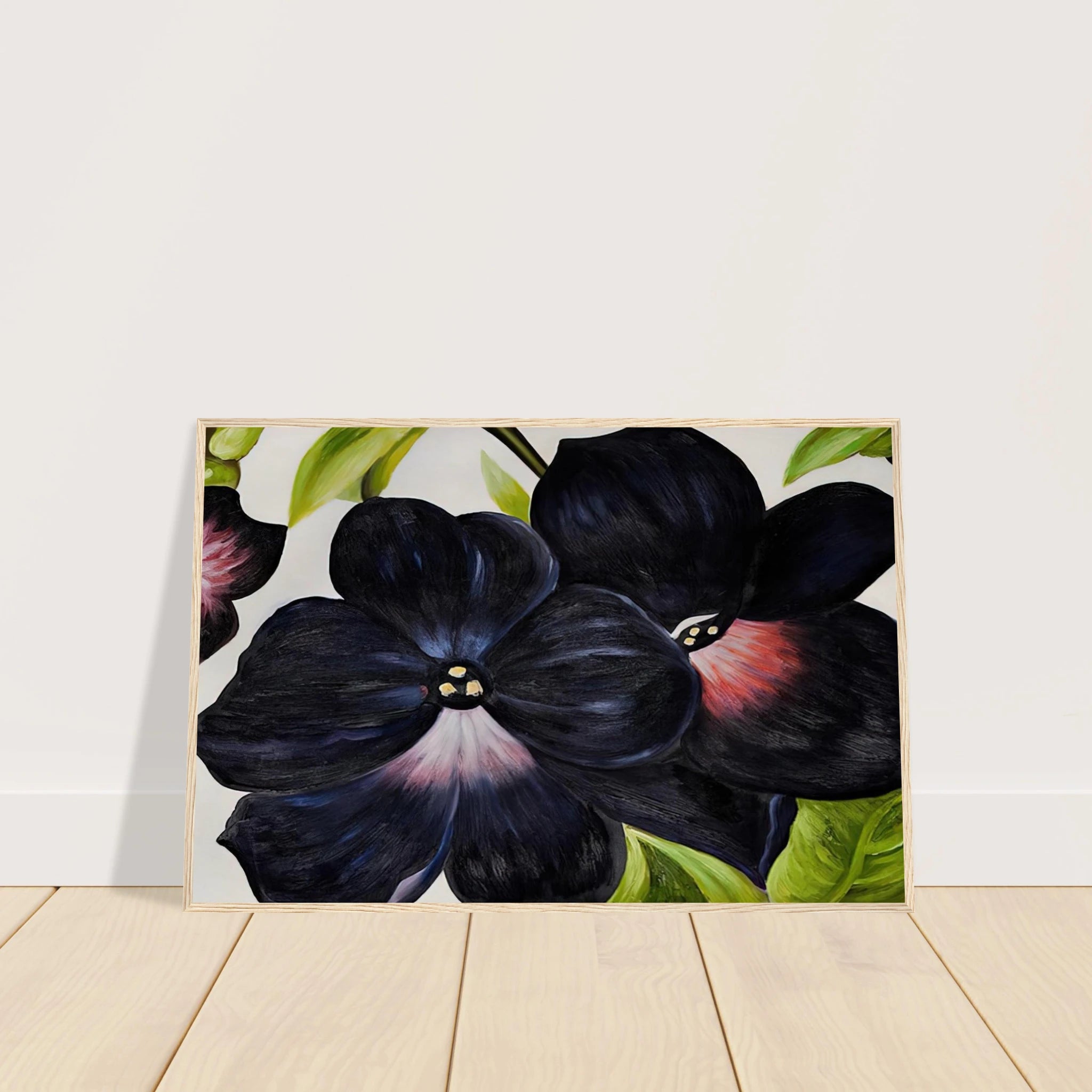 Black and Purple Petunias Framed Poster | Georgia O'Keeffe Framed Prints Wall Art | Georgia O Keeffe Prints