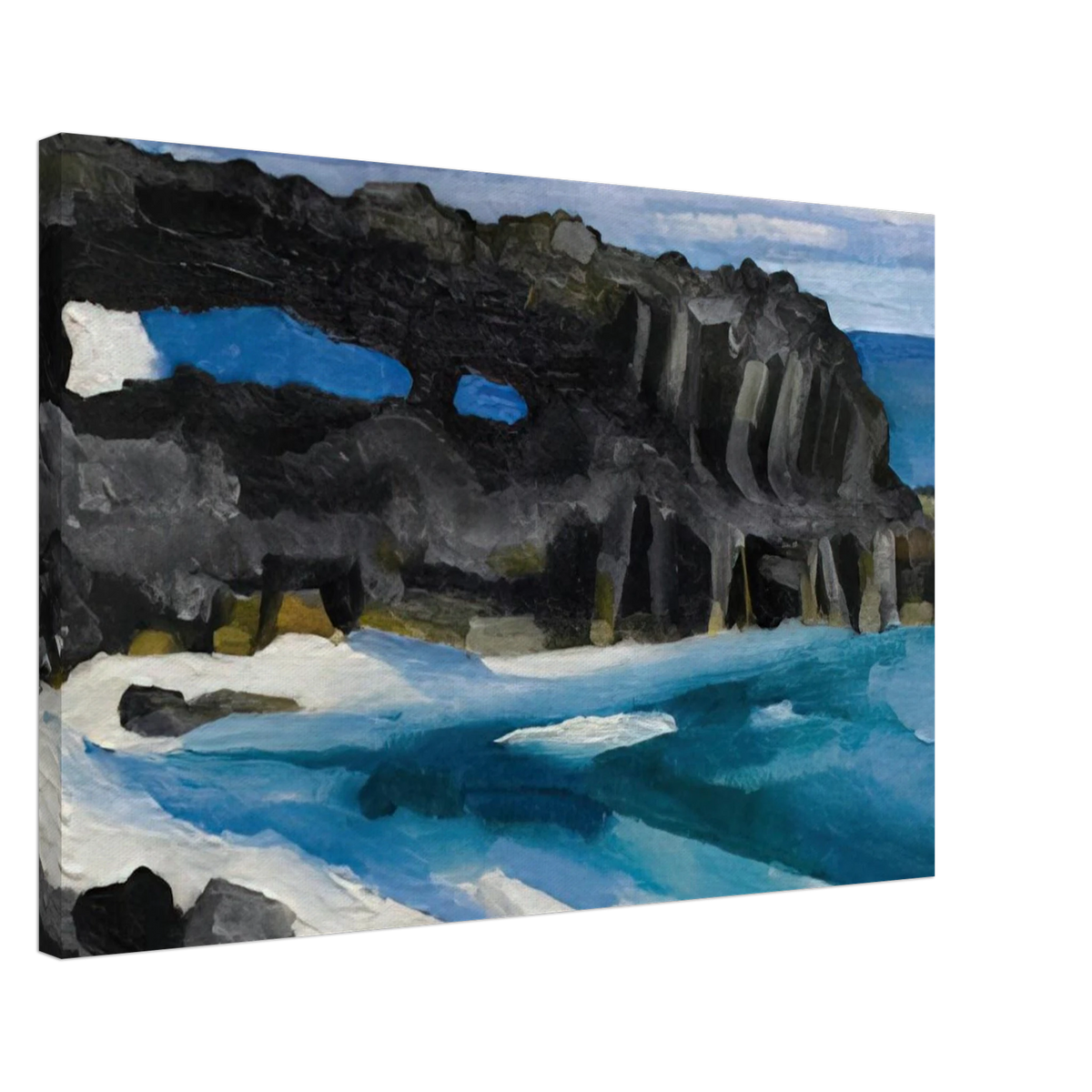 Black Lava Bridge, Hana Coast-No. II Canvas | Georgia O'Keeffe Canvas | Georgia O Keeffe Prints