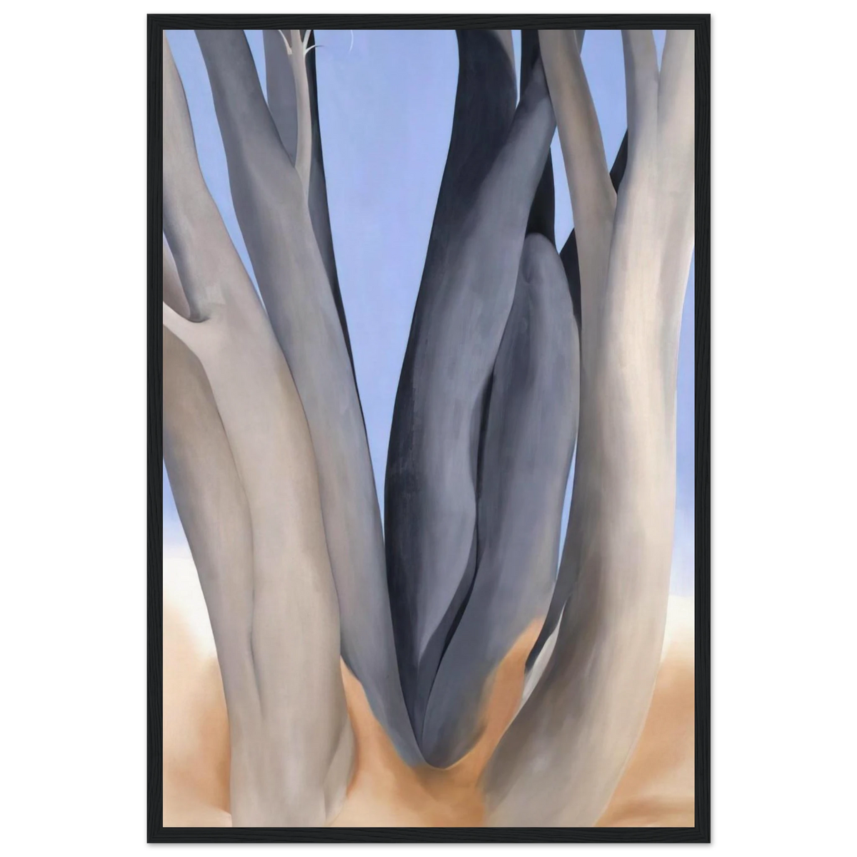 Dark Tree Trunks Framed Poster | Georgia O'Keeffe Framed Prints Wall Art | Georgia O Keeffe Prints
