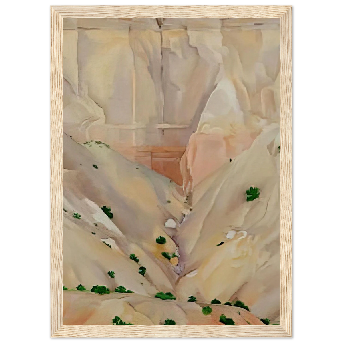 Cliffs Beyond Abiquiu, Dry Waterfall Framed Poster | Georgia O'Keeffe Framed Prints Wall Art | Georgia O Keeffe Prints