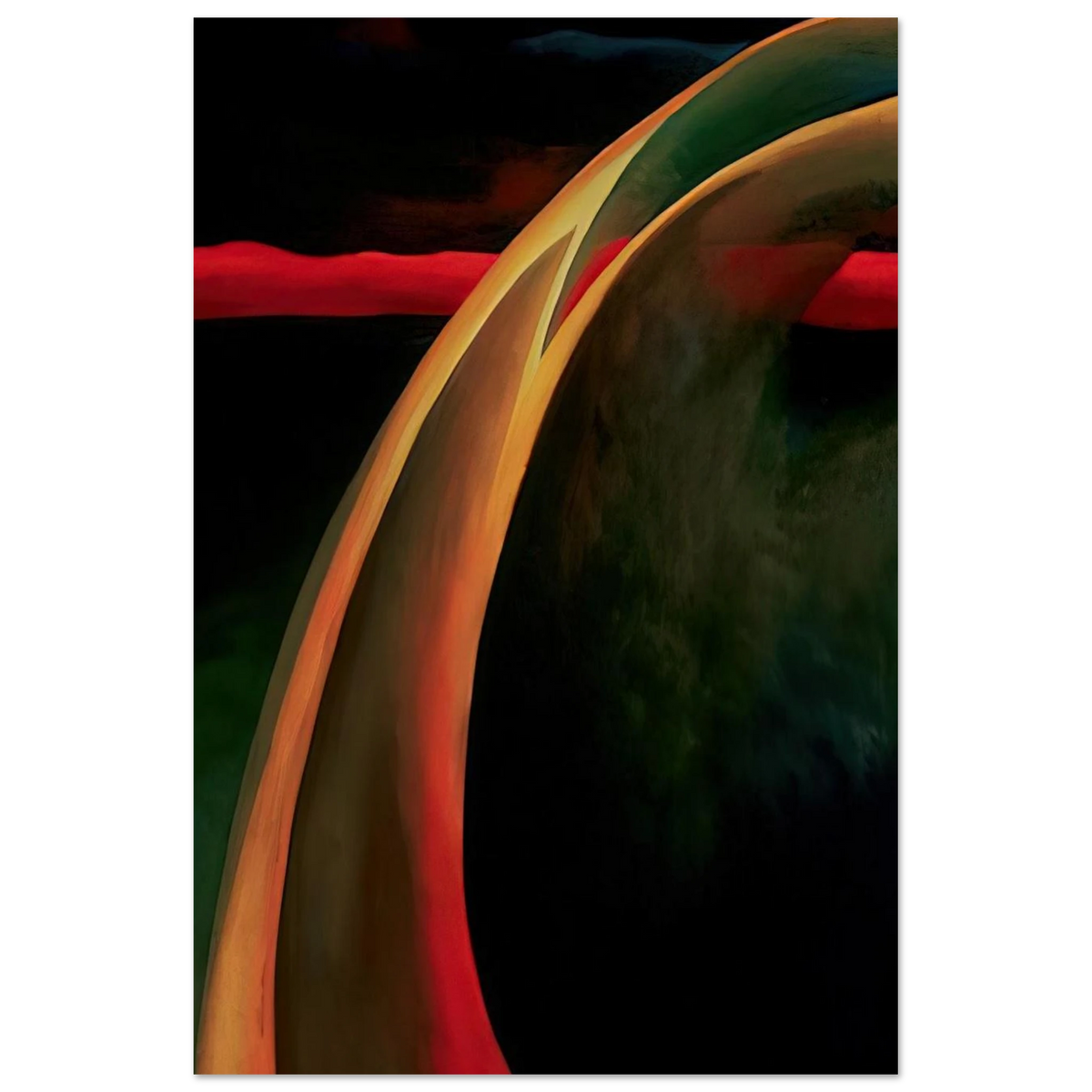 Red and Orange Streak Poster | Georgia O'Keeffe Poster | Georgia O Keeffe Prints