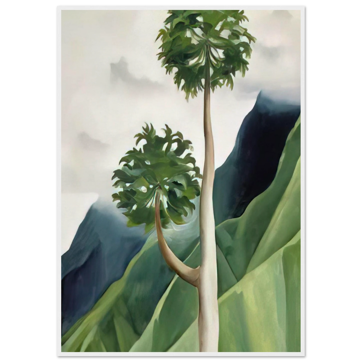 Papaya Tree-Iao Valley Framed Poster | Georgia O'Keeffe Framed Prints Wall Art | Georgia O Keeffe Prints