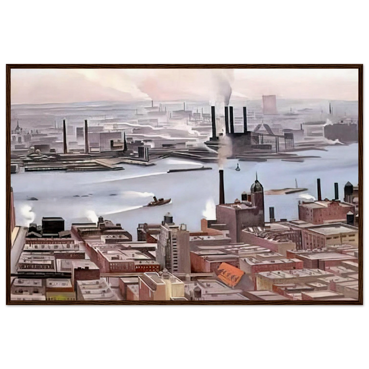East River from the Thirtieth Story of the Shelton Hotel Framed Poster | Georgia O'Keeffe Framed Prints Wall Art | Georgia O Keeffe Prints