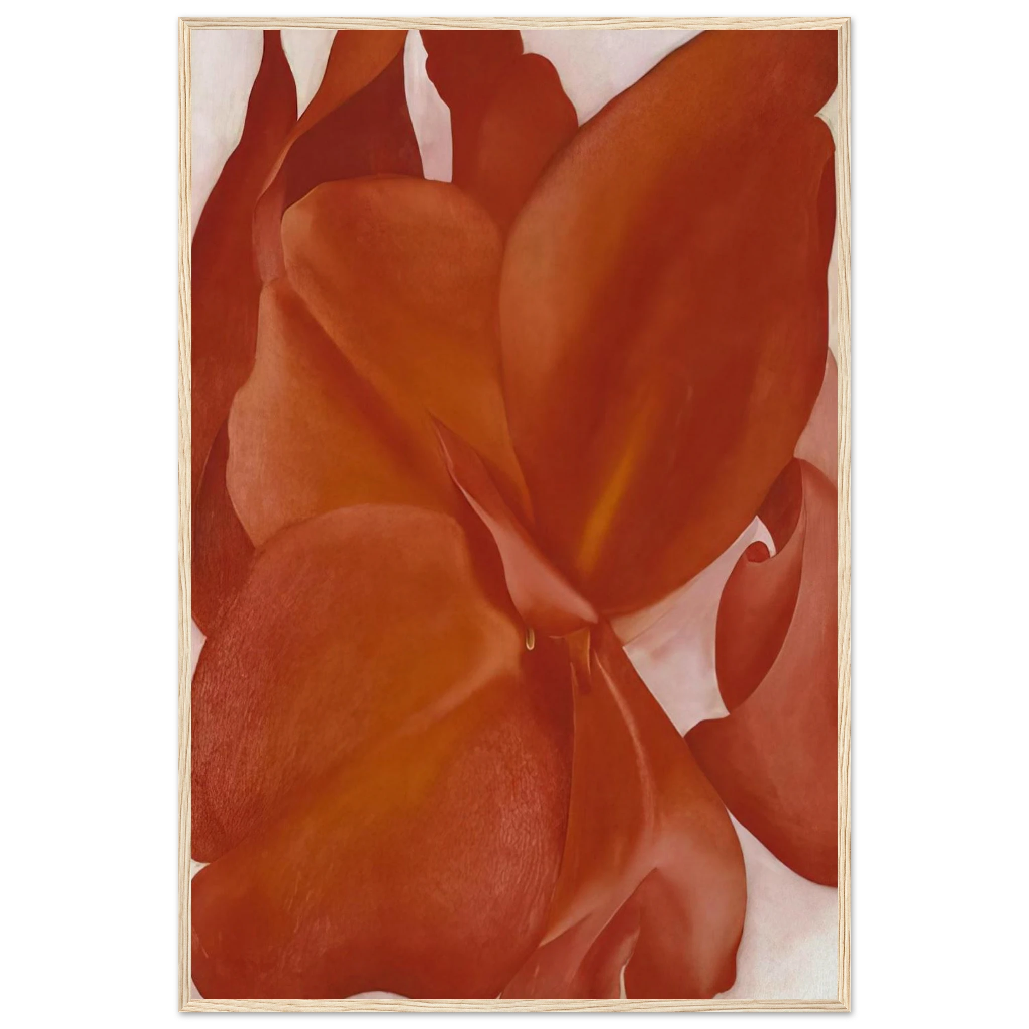 Red Cannas Framed Poster | Georgia O'Keeffe Framed Prints Wall Art | Georgia O Keeffe Prints