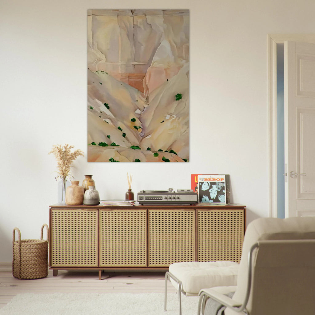 Cliffs Beyond Abiquiu, Dry Waterfall Poster | Georgia O'Keeffe Poster | Georgia O Keeffe Prints