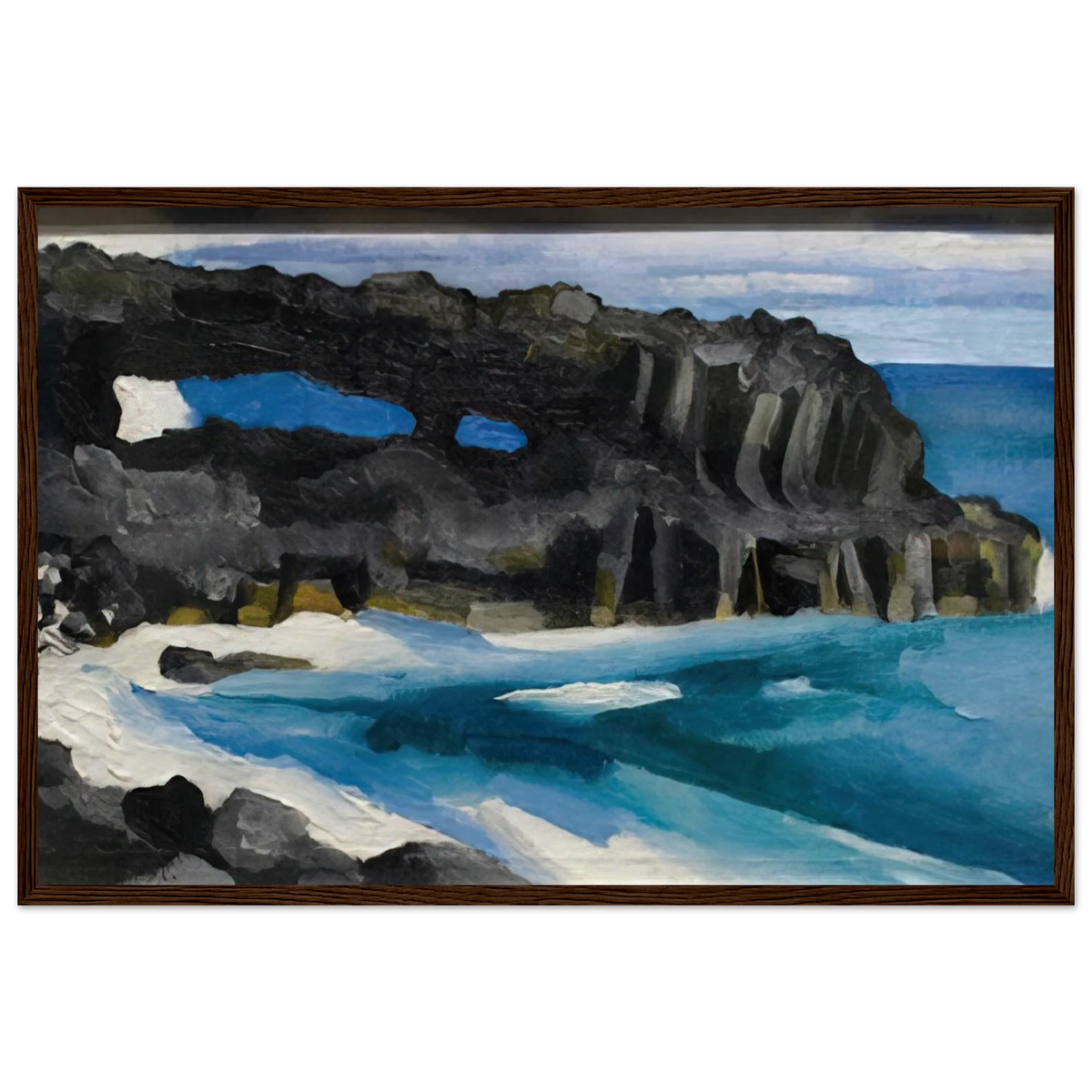 Black Lava Bridge, Hana Coast-No. II Framed Poster | Georgia O'Keeffe Framed Prints Wall Art | Georgia O Keeffe Prints
