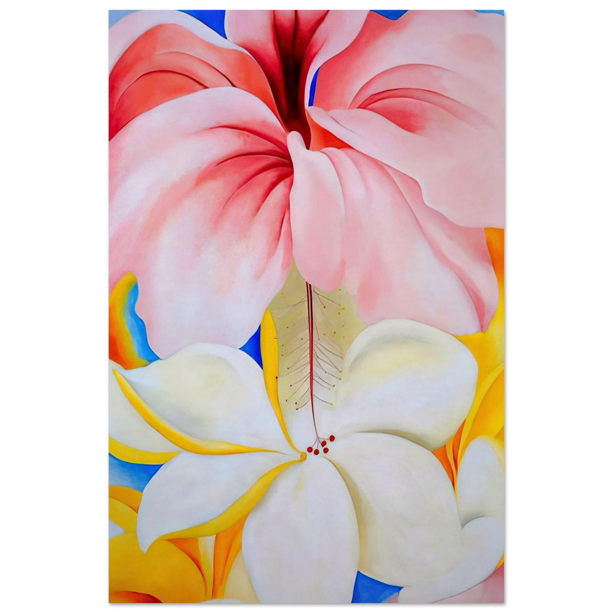 Hibiscus with Plumeria Poster | Georgia O'Keeffe Poster | Georgia O Keeffe Prints