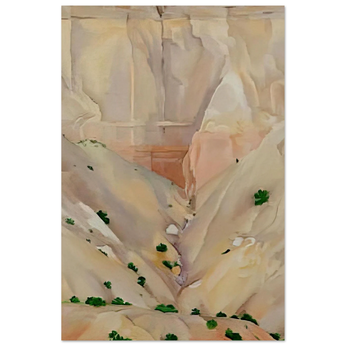 Cliffs Beyond Abiquiu, Dry Waterfall Poster | Georgia O'Keeffe Poster | Georgia O Keeffe Prints