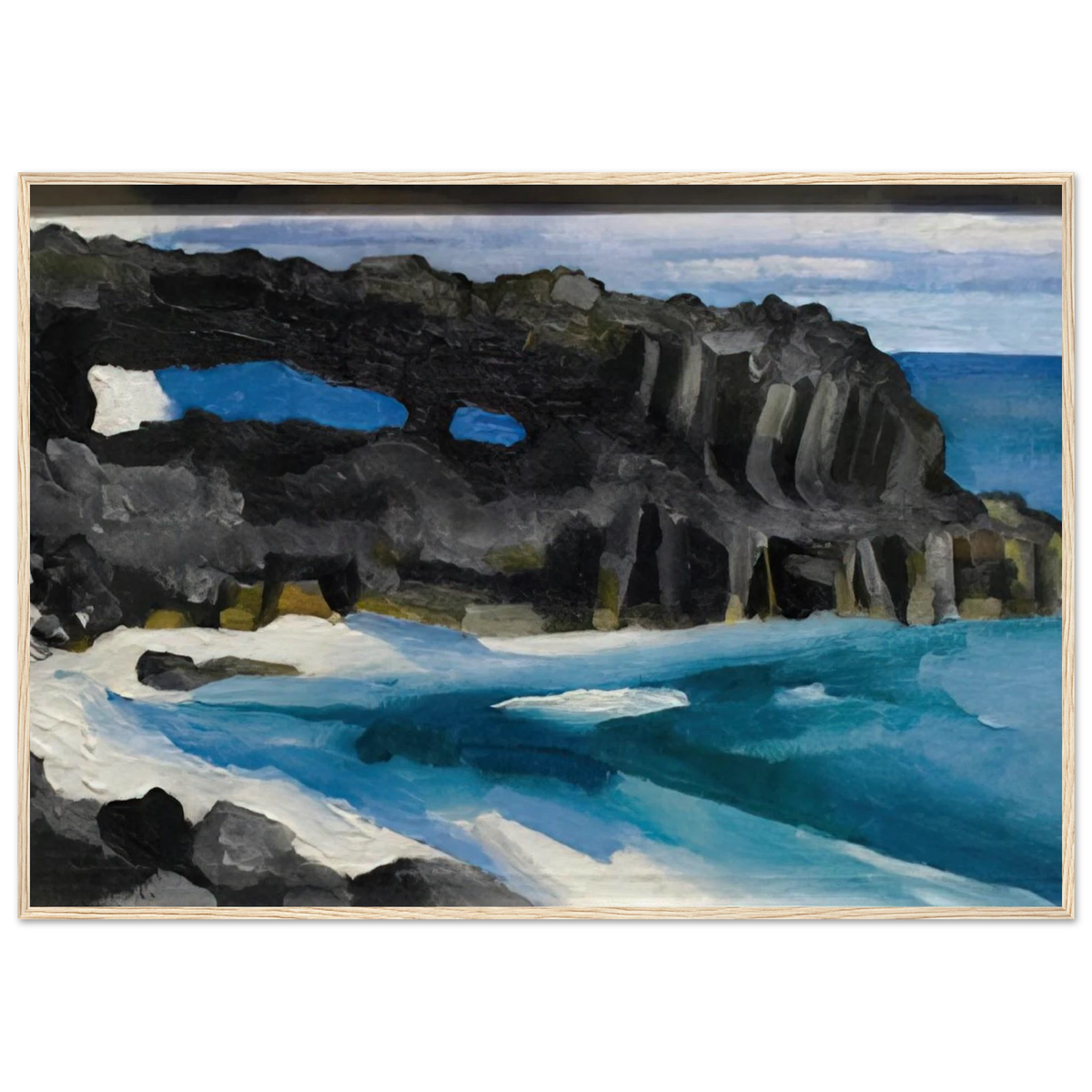 Black Lava Bridge, Hana Coast-No. II Framed Poster | Georgia O'Keeffe Framed Prints Wall Art | Georgia O Keeffe Prints