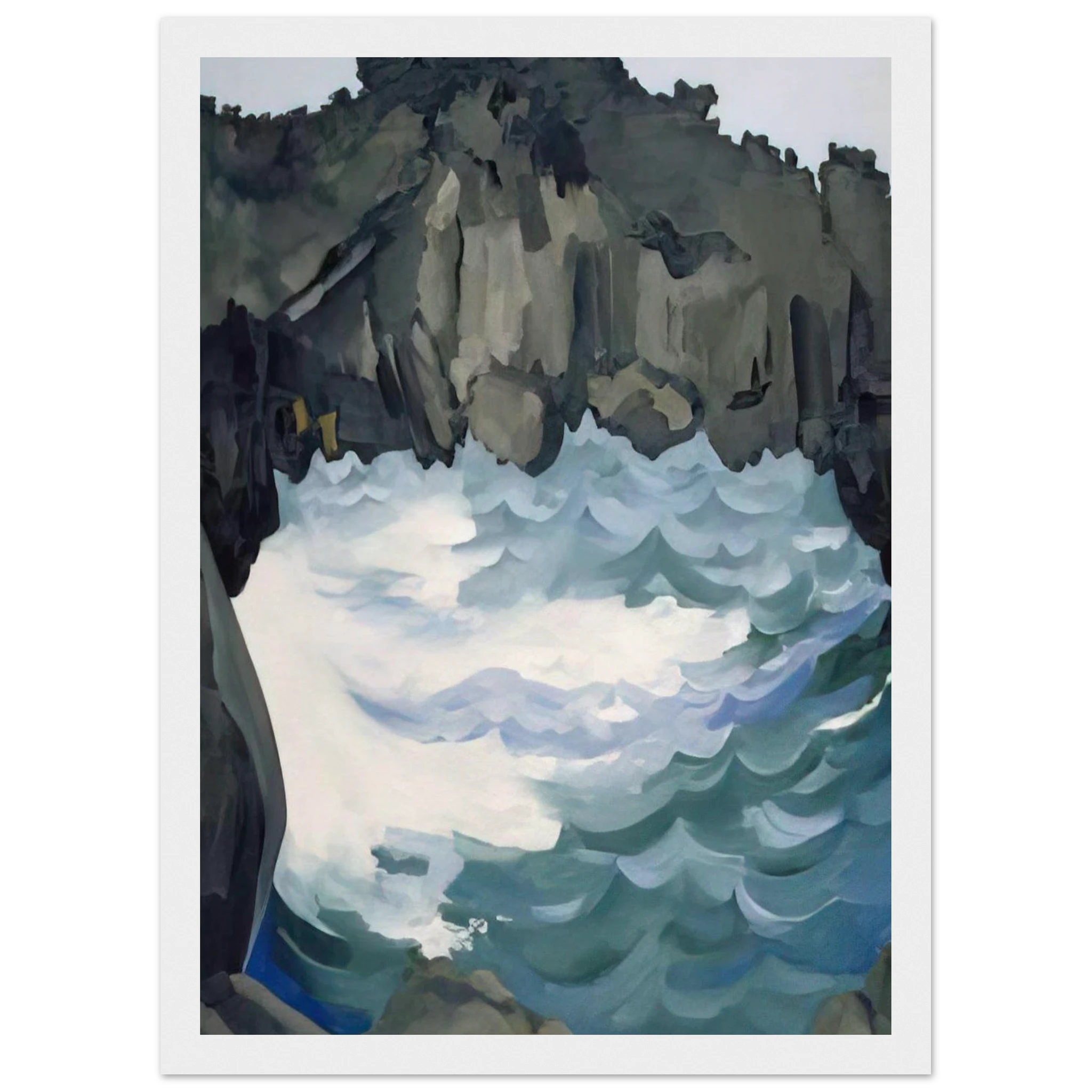 Black Lava Bridge, Hana Coast-No. I Framed Poster | Georgia O'Keeffe Framed Prints Wall Art | Georgia O Keeffe Prints