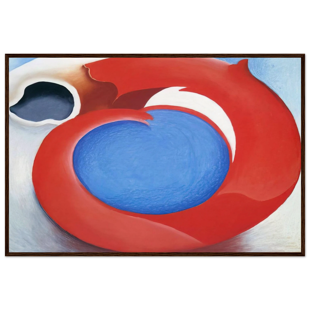 Goat's Horn With Red Framed Poster | Georgia O'Keeffe Framed Prints Wall Art | Georgia O Keeffe Prints