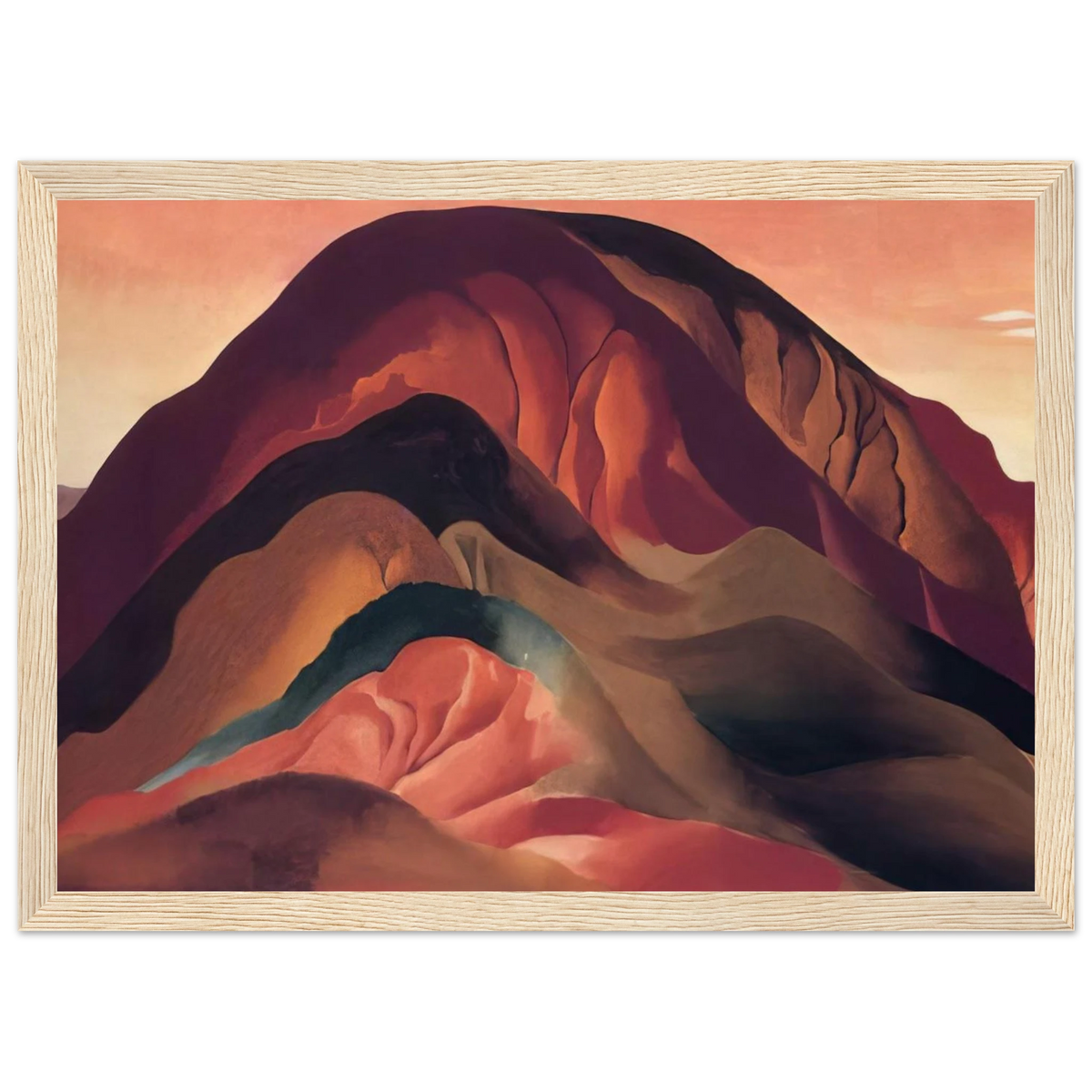 Rust Red Hills Framed Poster | Georgia O'Keeffe Framed Prints Wall Art | Georgia O Keeffe Prints