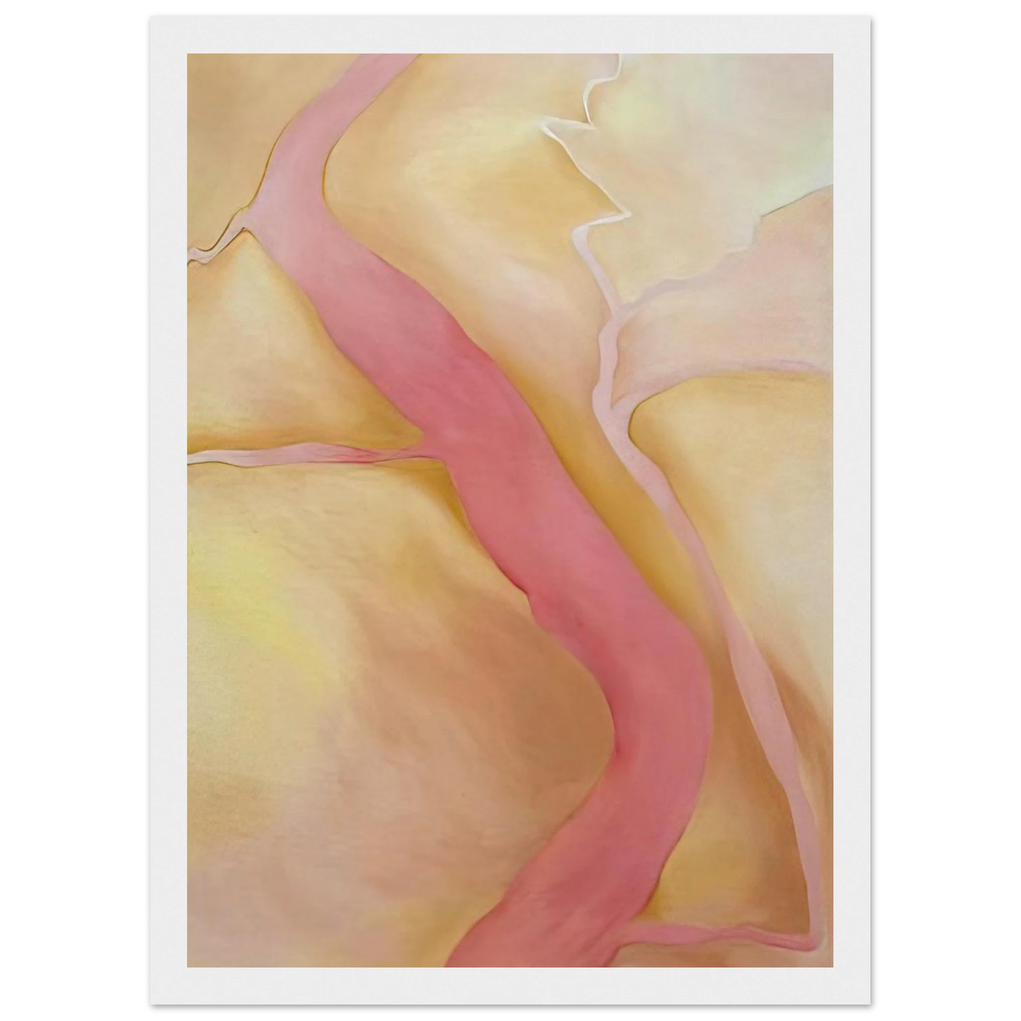 It Was Yellow and Pink II Framed Poster | Georgia O'Keeffe Framed Prints Wall Art | Georgia O Keeffe Prints