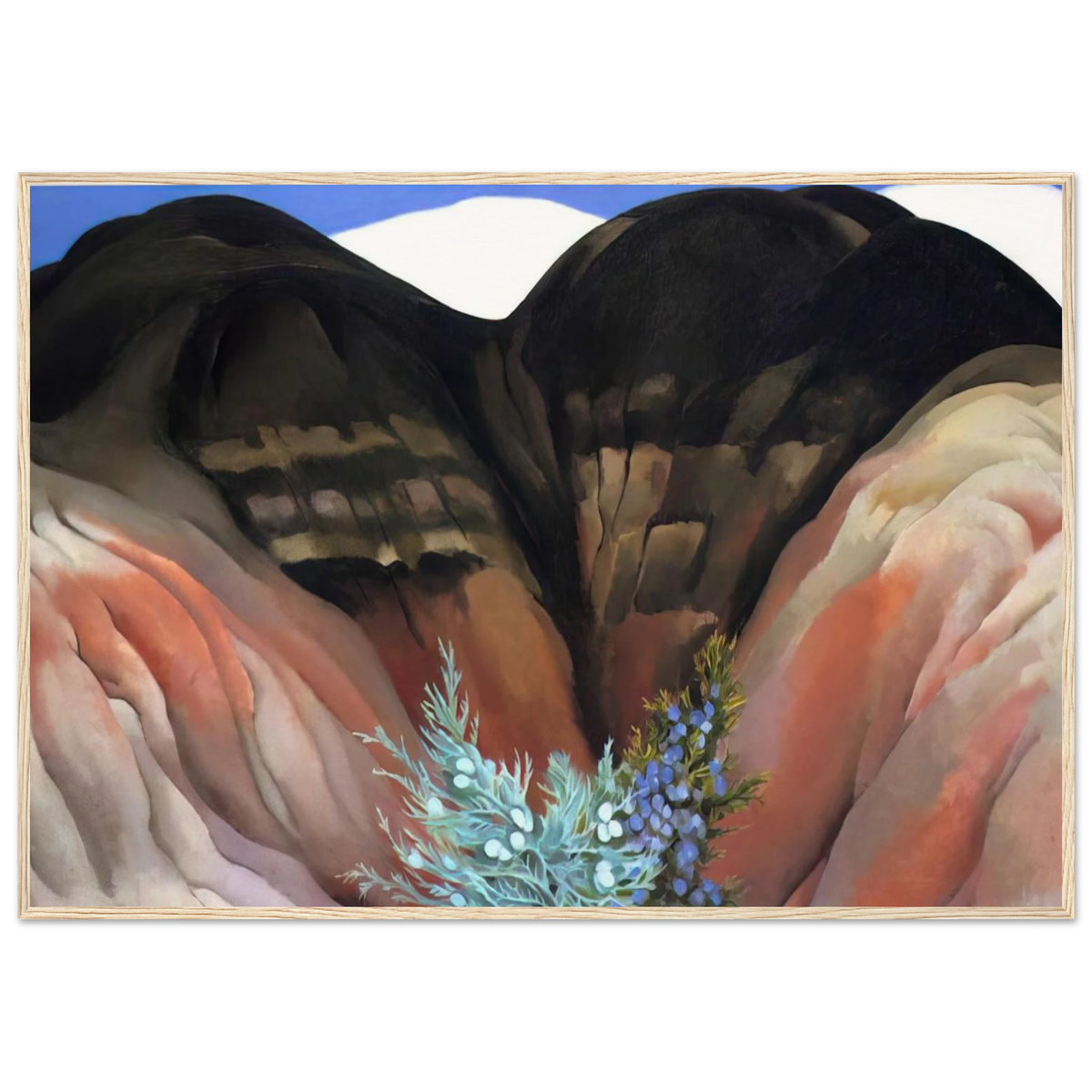 Black Hills with Cedar Framed Poster | Georgia O'Keeffe Framed Prints Wall Art | Georgia O Keeffe Prints