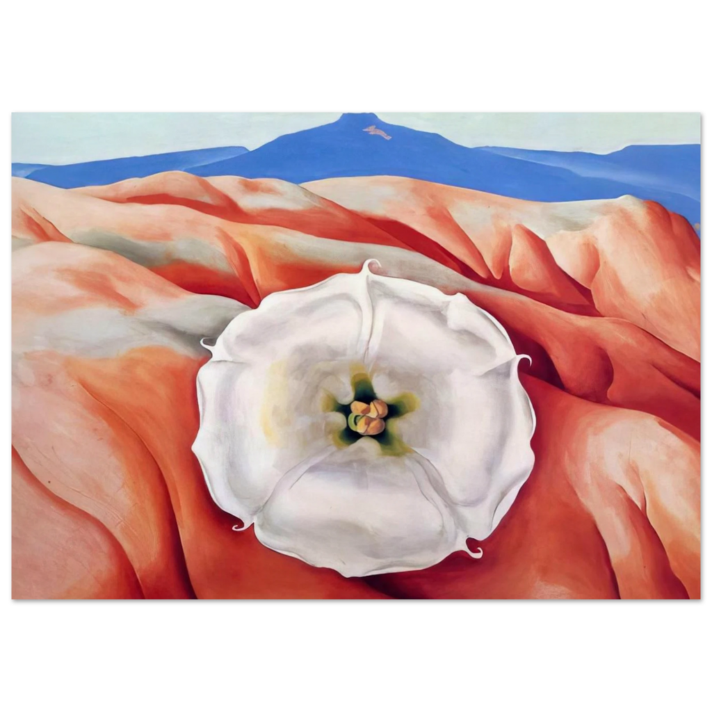 Red hills and white flower II Poster | Georgia O'Keeffe Poster | Georgia O Keeffe Prints