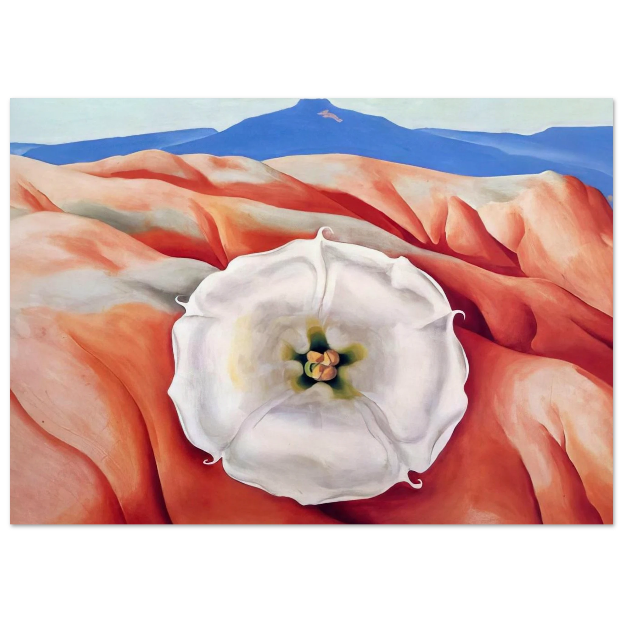Red hills and white flower II Poster | Georgia O'Keeffe Poster | Georgia O Keeffe Prints