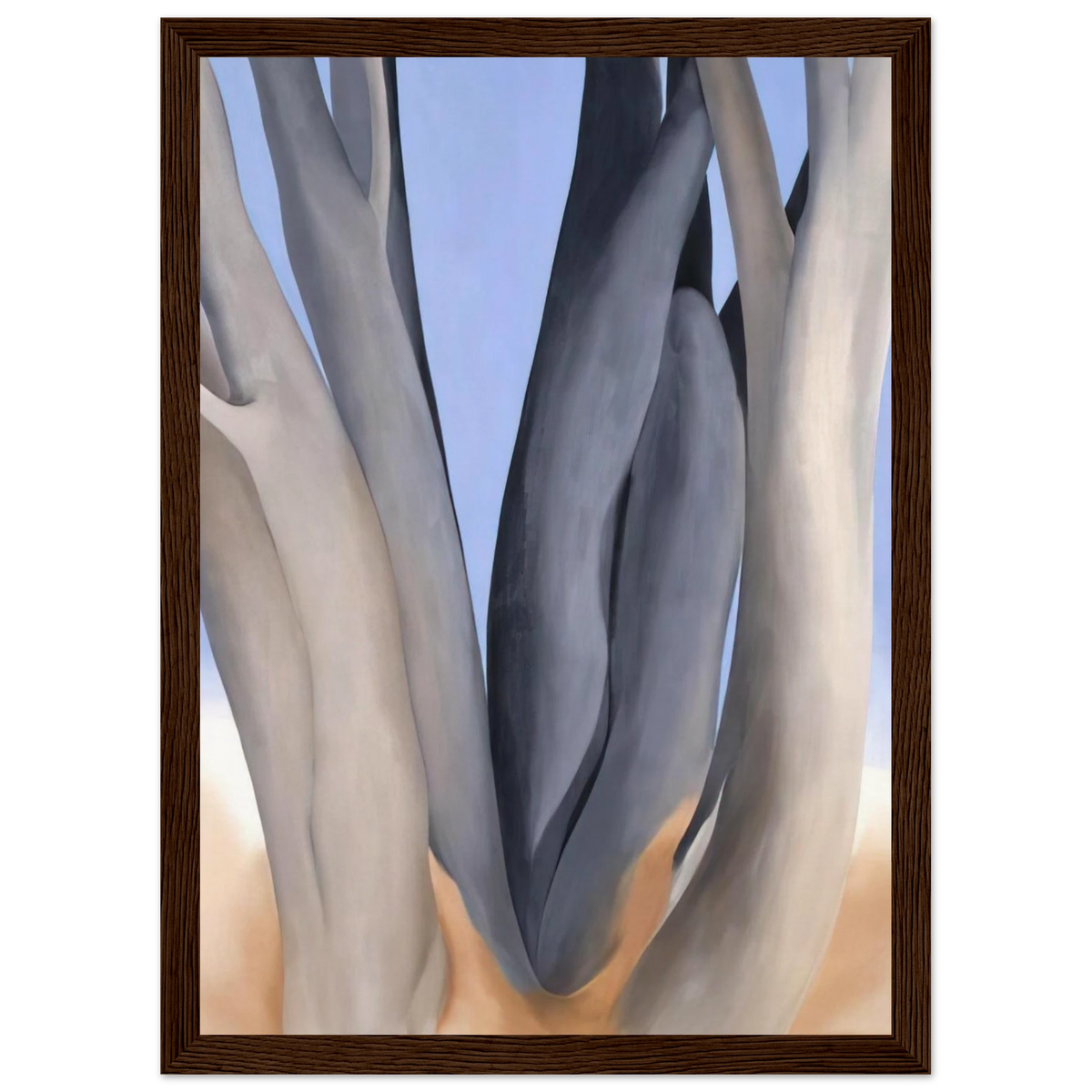 Dark Tree Trunks Framed Poster | Georgia O'Keeffe Framed Prints Wall Art | Georgia O Keeffe Prints