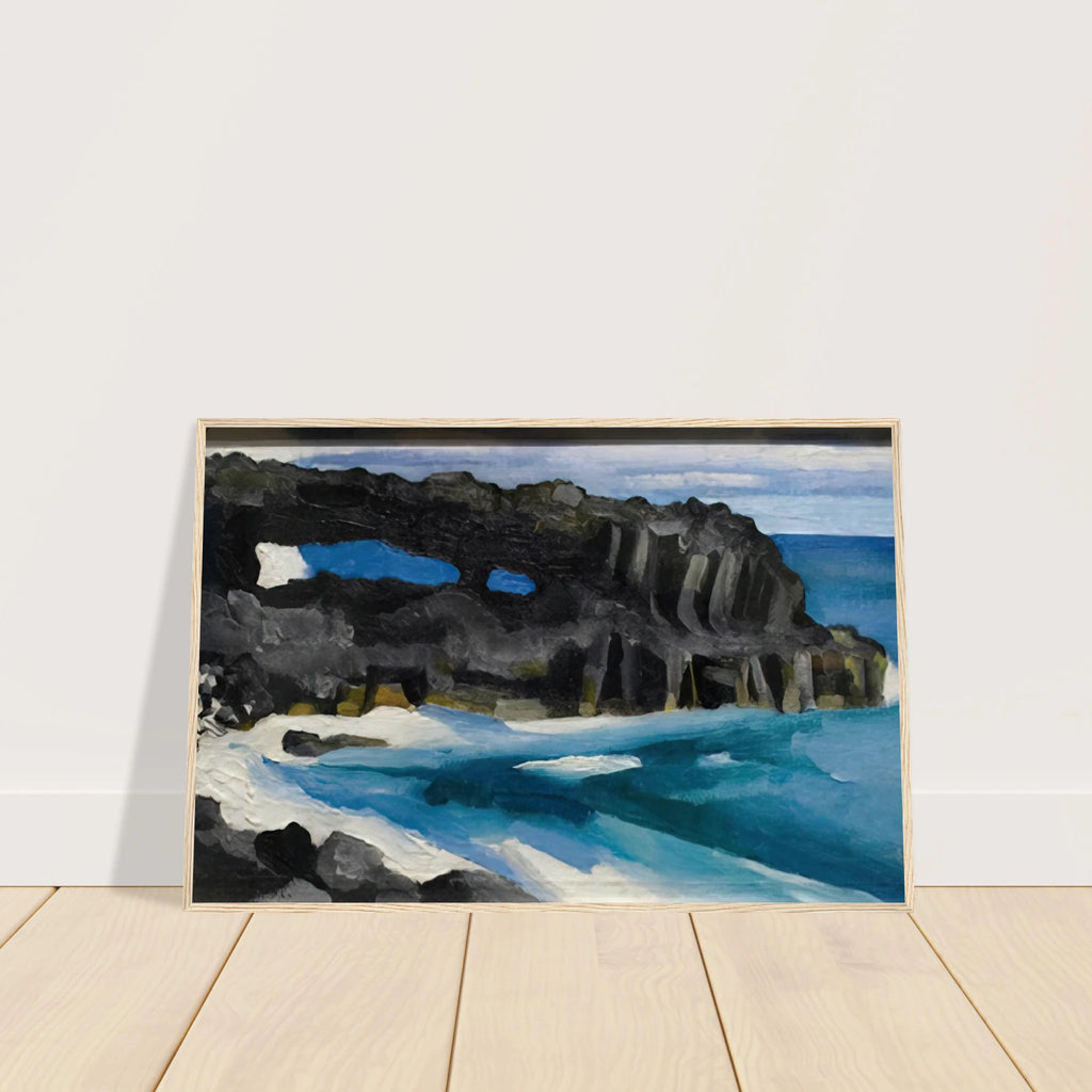 Black Lava Bridge, Hana Coast-No. II Framed Poster | Georgia O'Keeffe Framed Prints Wall Art | Georgia O Keeffe Prints