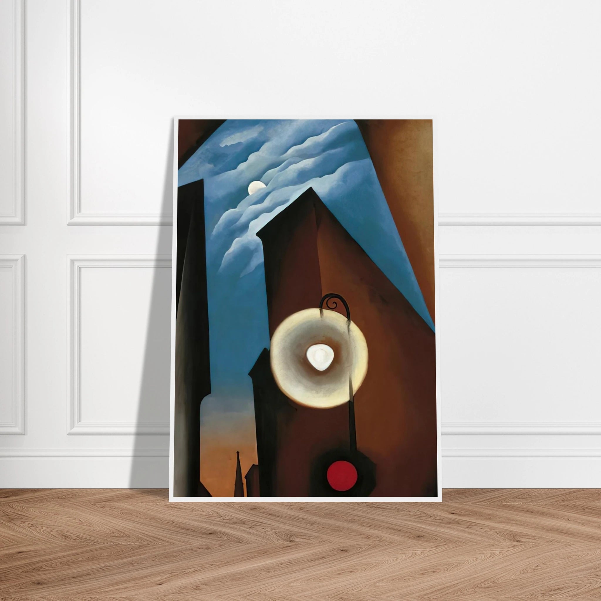 New York with Moon Framed Poster | Georgia O'Keeffe Framed Prints Wall Art | Georgia O Keeffe Prints