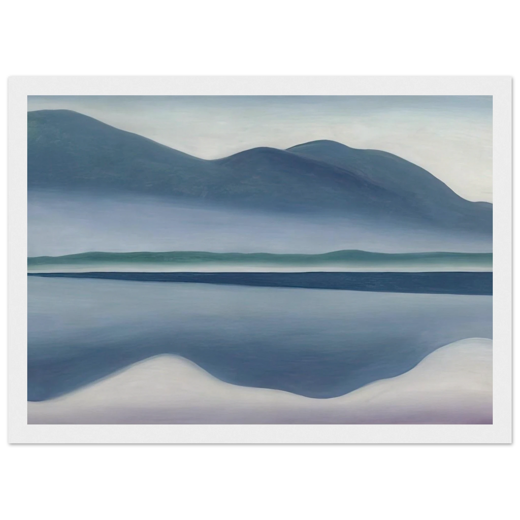 Lake George  formerly Reflection Seascape  Framed Poster | Georgia O'Keeffe Framed Prints Wall Art | Georgia O Keeffe Prints