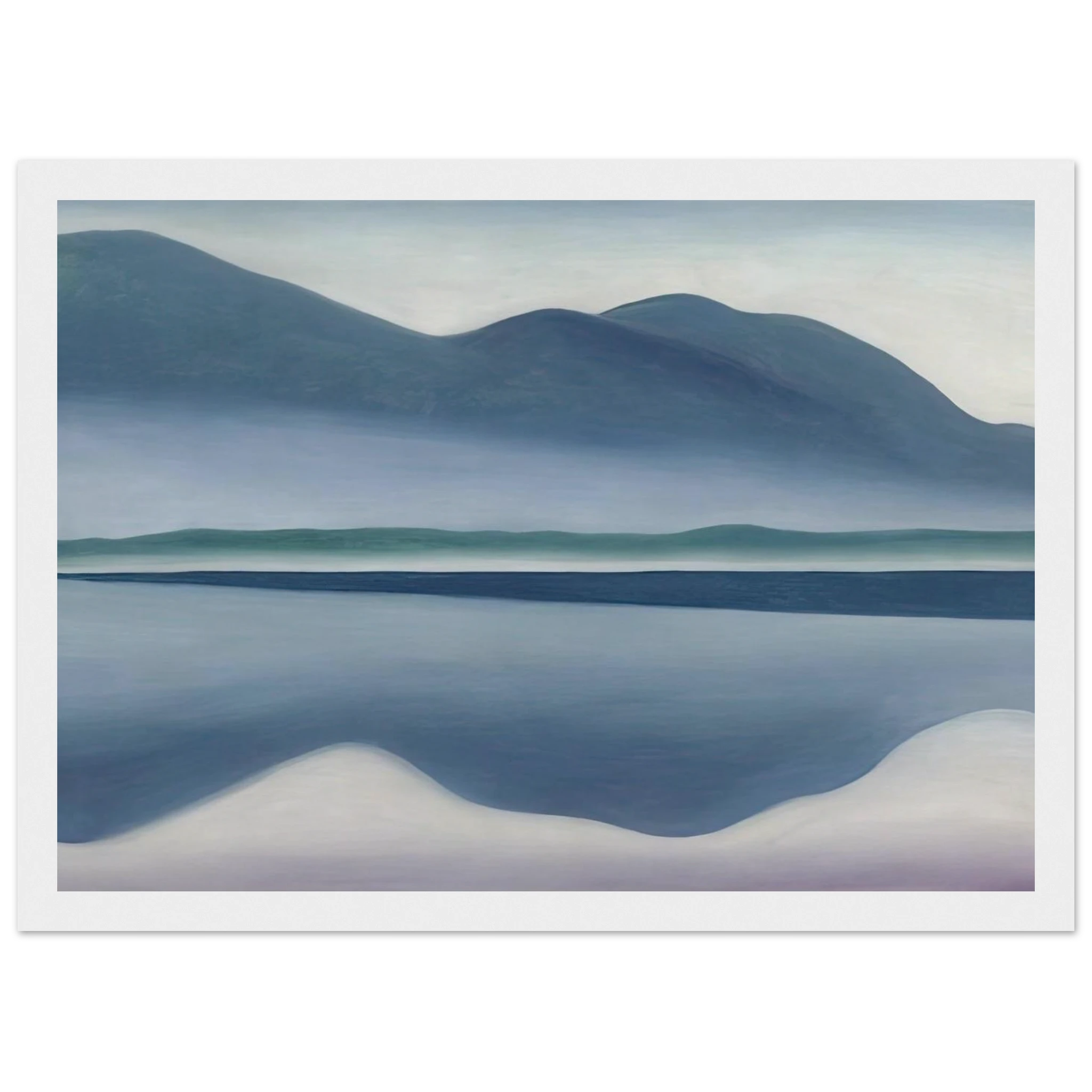 Lake George  formerly Reflection Seascape  Framed Poster | Georgia O'Keeffe Framed Prints Wall Art | Georgia O Keeffe Prints