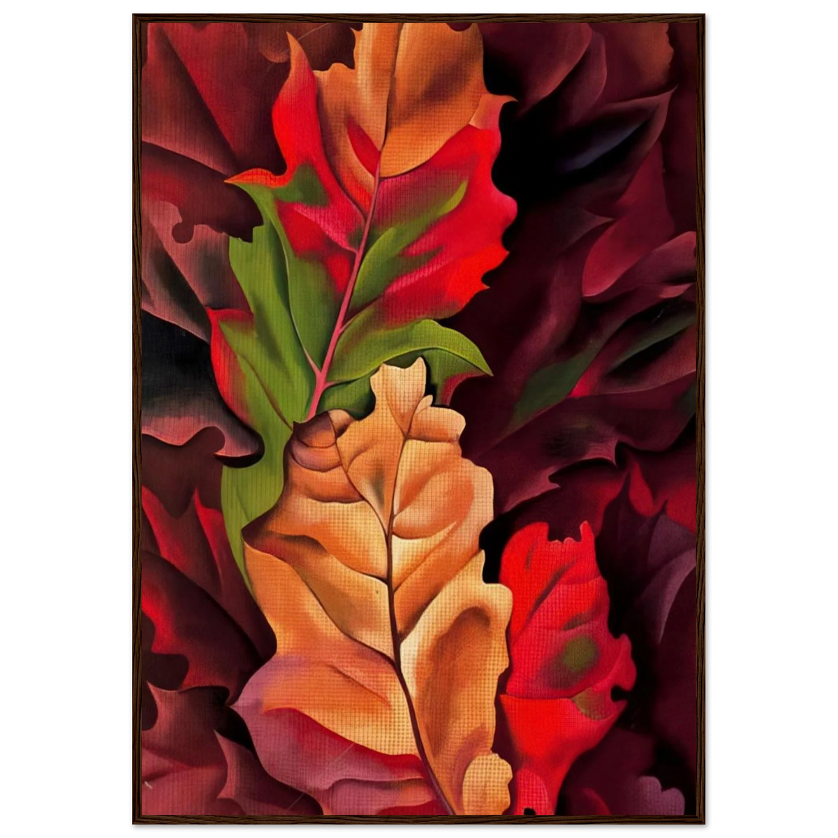 Autumn Leaves - Lake George, N.Y. Framed Poster | Georgia O'Keeffe Framed Prints Wall Art | Georgia O Keeffe Prints