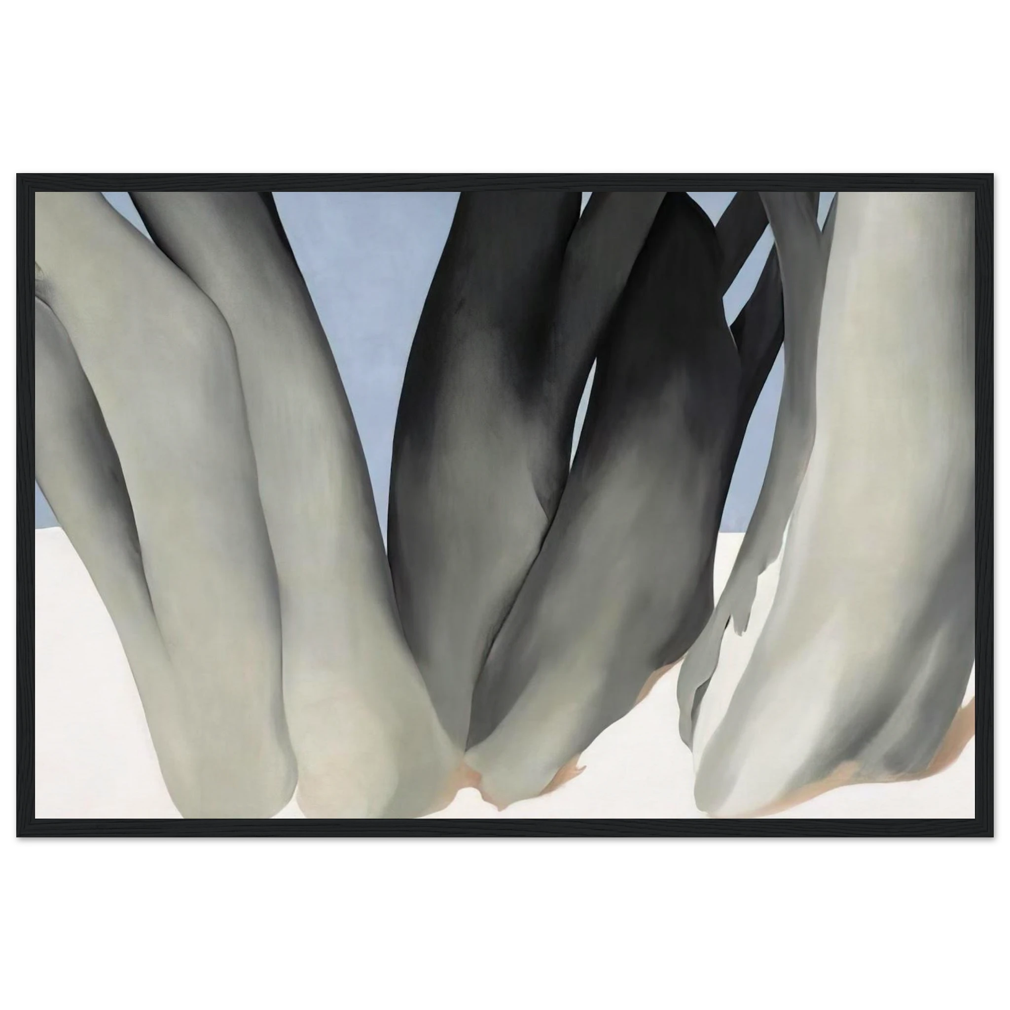 Bare Tree Trunks with Snow Framed Poster | Georgia O'Keeffe Framed Prints Wall Art | Georgia O Keeffe Prints