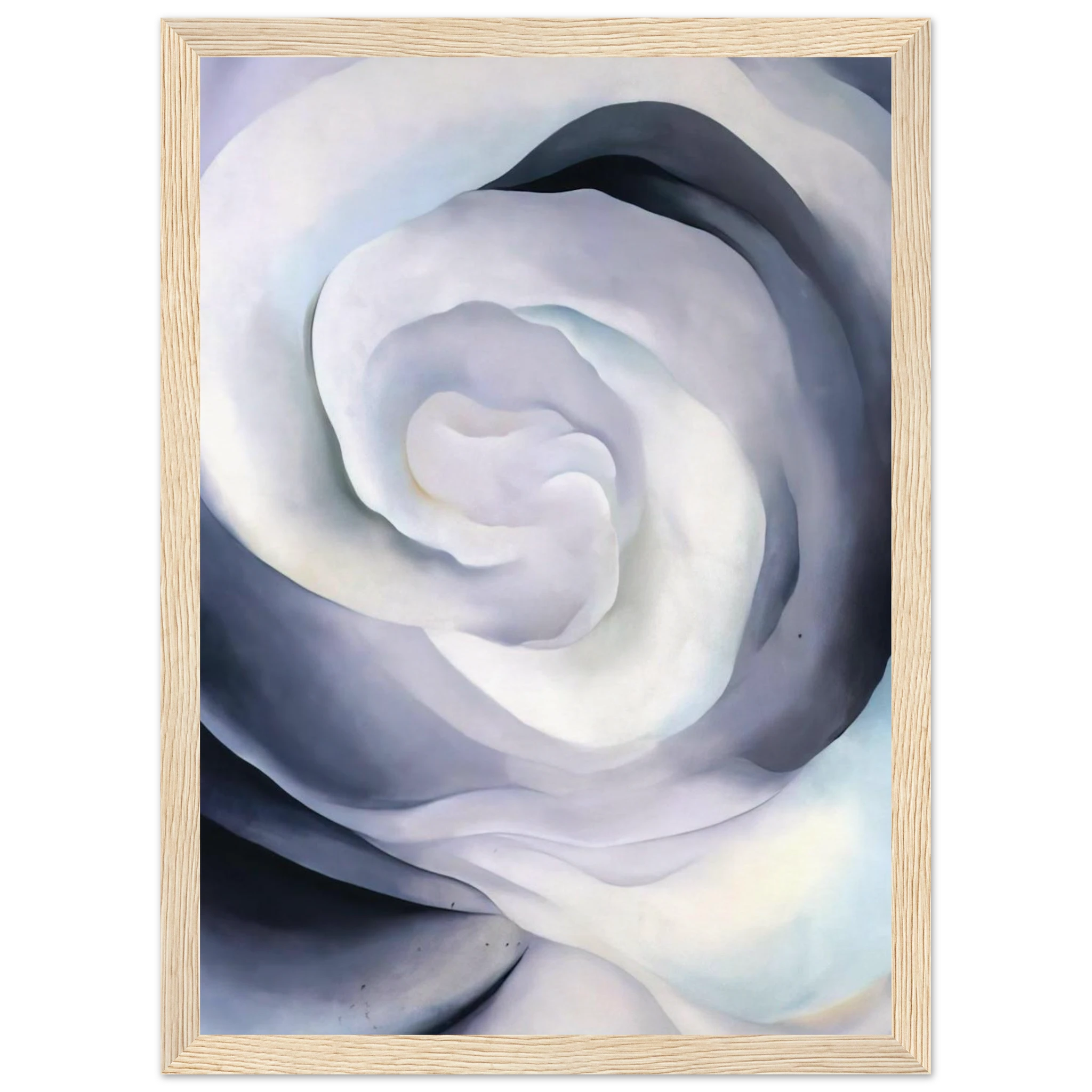 Abstraction White Rose Framed Poster | Georgia O'Keeffe Framed Prints Wall Art | Georgia O Keeffe Prints
