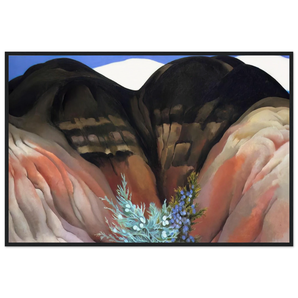 Black Hills with Cedar Framed Poster | Georgia O'Keeffe Framed Prints Wall Art | Georgia O Keeffe Prints
