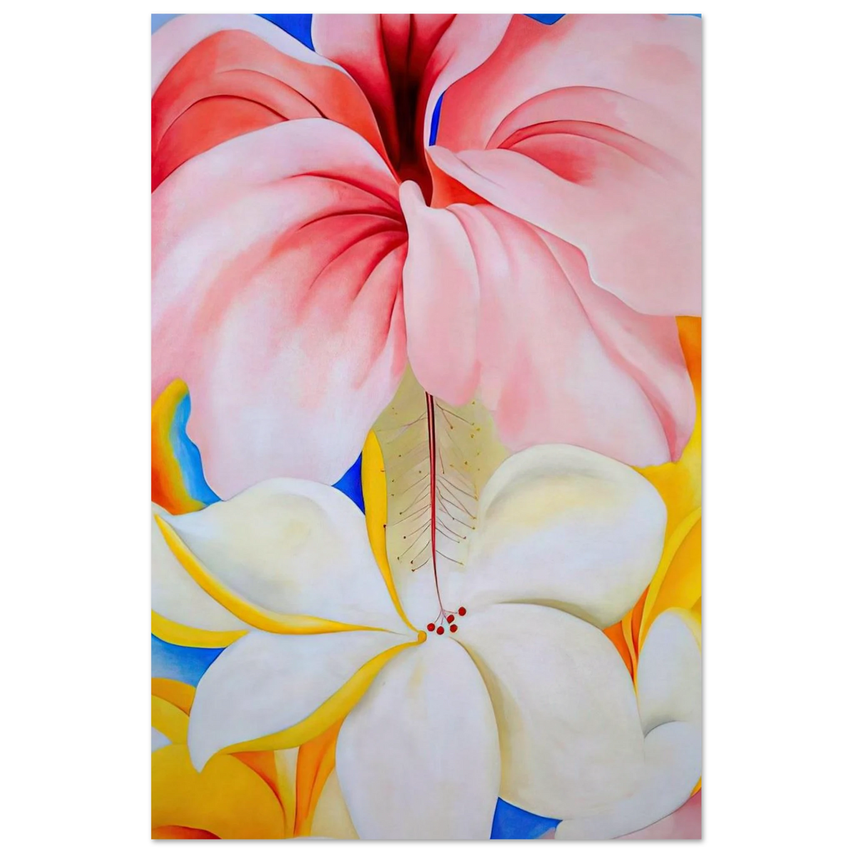 Hibiscus with Plumeria Poster | Georgia O'Keeffe Poster | Georgia O Keeffe Prints