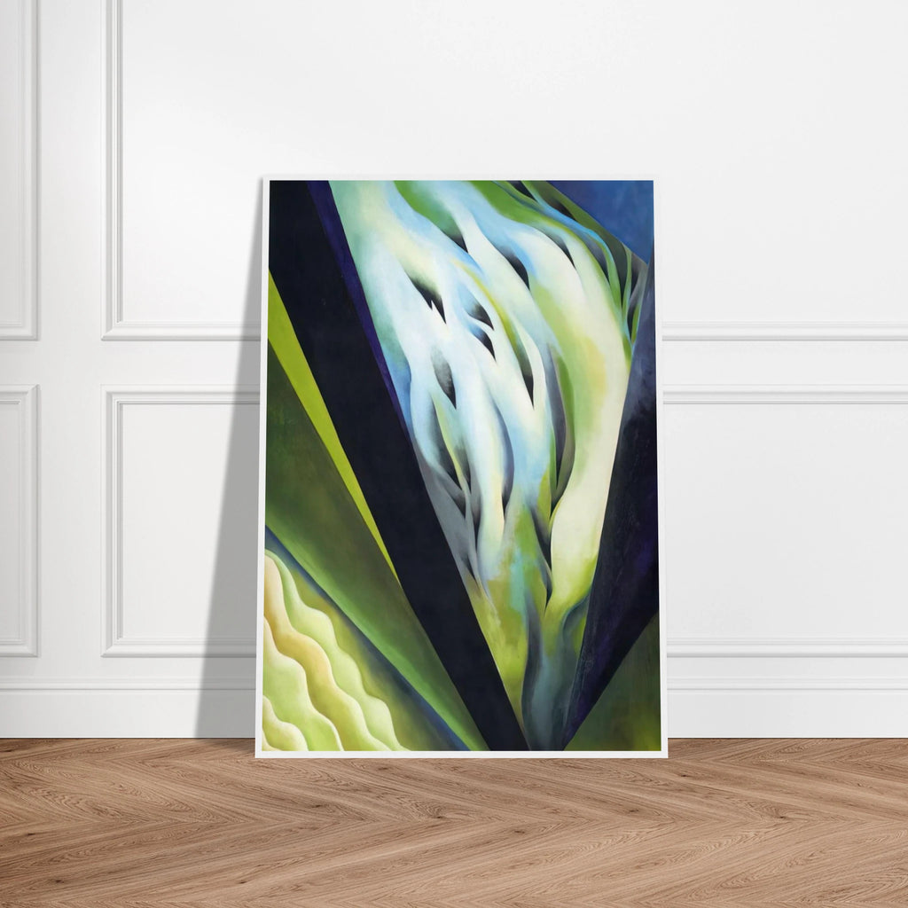 Blue and Green Music Framed Poster | Georgia O'Keeffe Framed Prints Wall Art | Georgia O Keeffe Prints