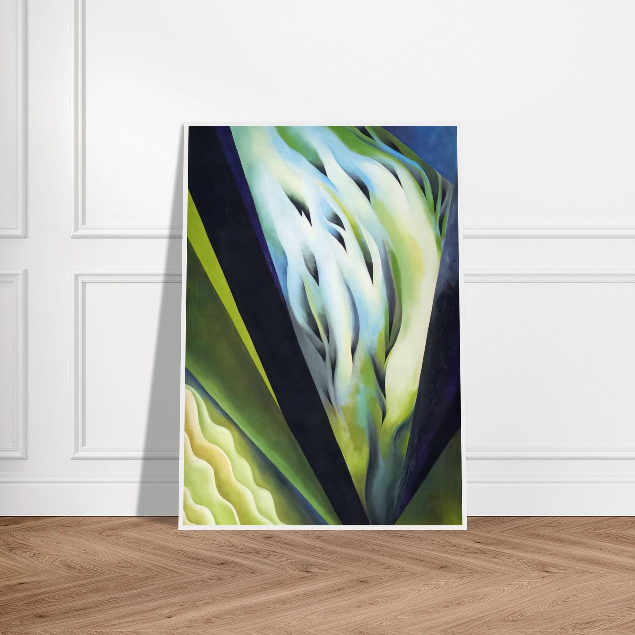 Blue and Green Music Framed Poster | Georgia O'Keeffe Framed Prints Wall Art | Georgia O Keeffe Prints
