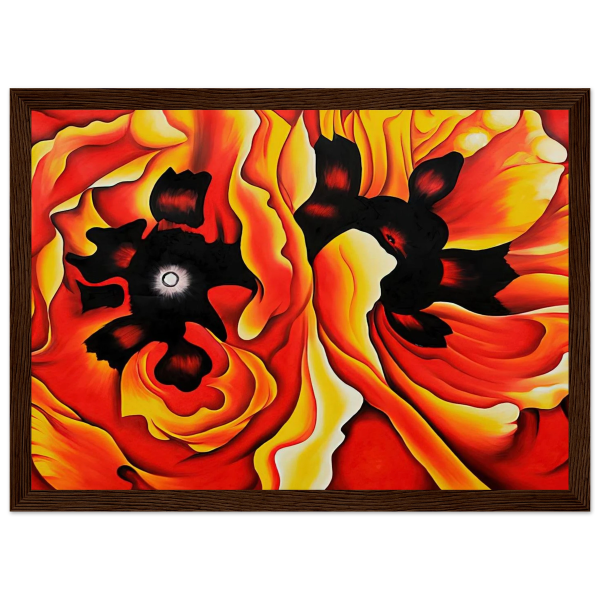 Oriental Poppies II Framed Poster | Georgia O'Keeffe Framed Prints Wall Art | Georgia O Keeffe Prints