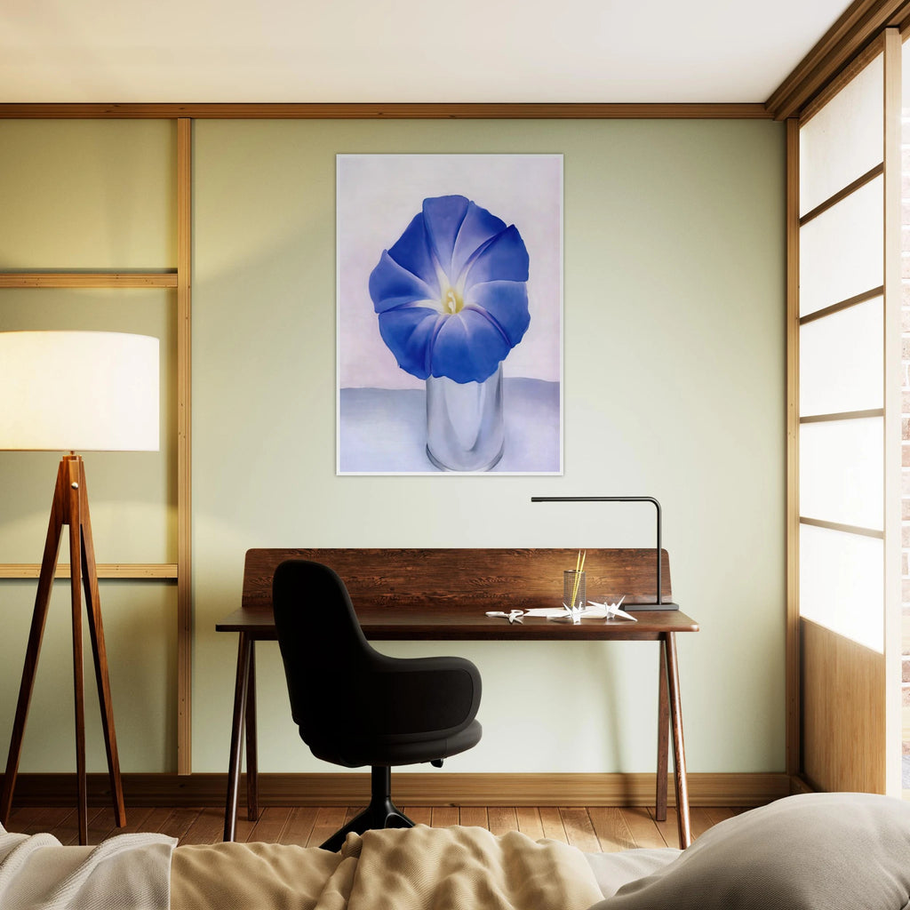 Blue Morning Glory Framed Poster | Georgia O'Keeffe Framed Prints Wall Art | Georgia O Keeffe Prints