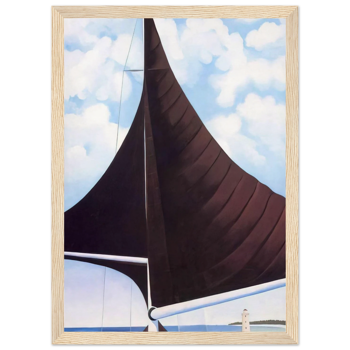 Brown Sail, Wing on Wing, Nassau Framed Poster | Georgia O'Keeffe Framed Prints Wall Art | Georgia O Keeffe Prints