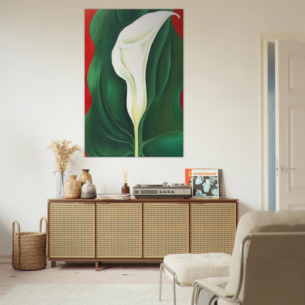 Single Calla Lily  Red  Poster | Georgia O'Keeffe Poster | Georgia O Keeffe Prints