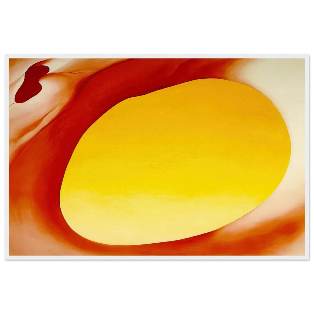 Pelvis Series - Red with Yellow Framed Poster | Georgia O'Keeffe Framed Prints Wall Art | Georgia O Keeffe Prints