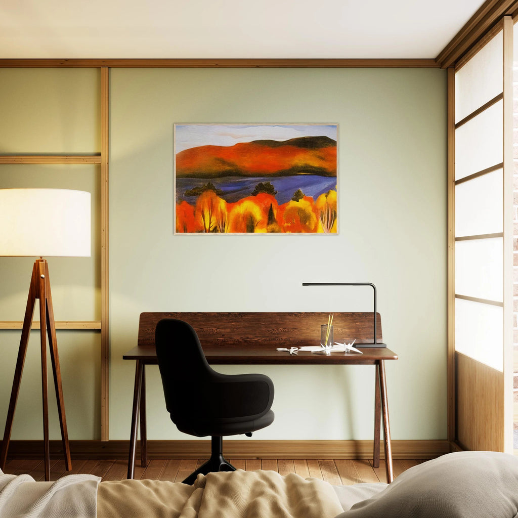 Lake George, Autumn Framed Poster | Georgia O'Keeffe Framed Prints Wall Art | Georgia O Keeffe Prints