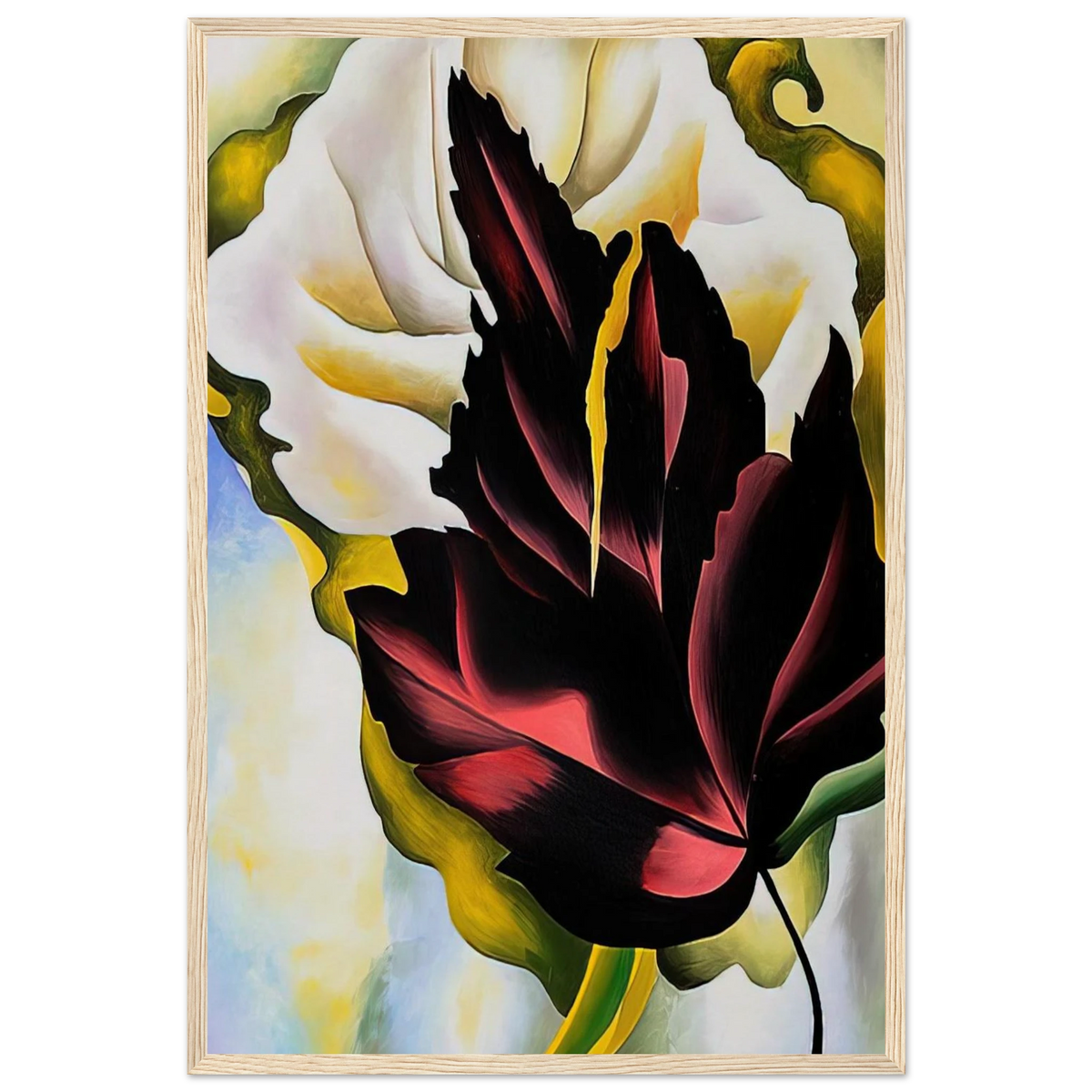 Pattern Leaves Framed Poster | Georgia O'Keeffe Framed Prints Wall Art | Georgia O Keeffe Prints