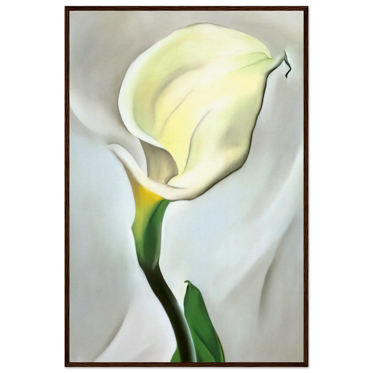 Calla Lily Turned Away Framed Poster | Georgia O'Keeffe Framed Prints Wall Art | Georgia O Keeffe Prints